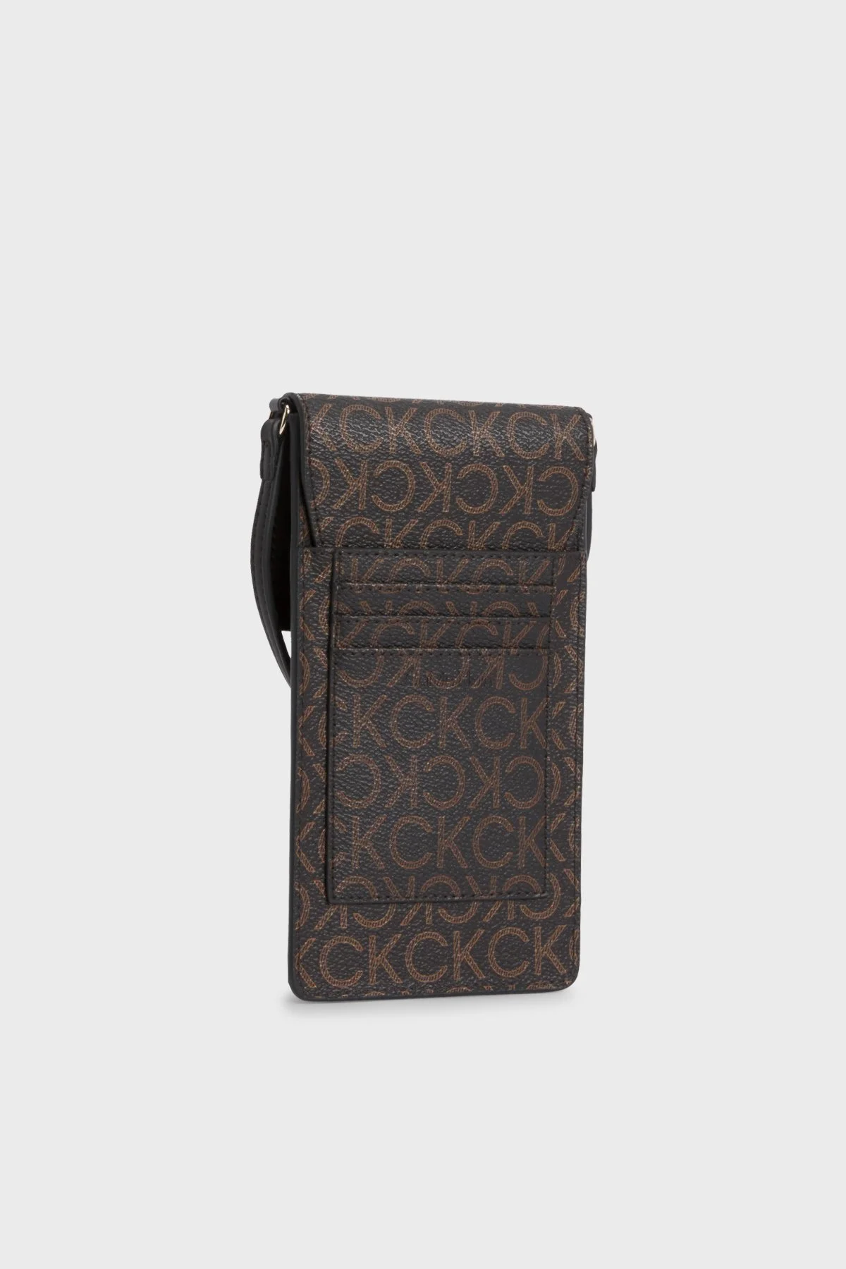 Calvin Klein Logolu Kartlık Bölmeli K60K6113230HD Bayan Telefon Çantası K60K611323 0HD KAHVE - 4