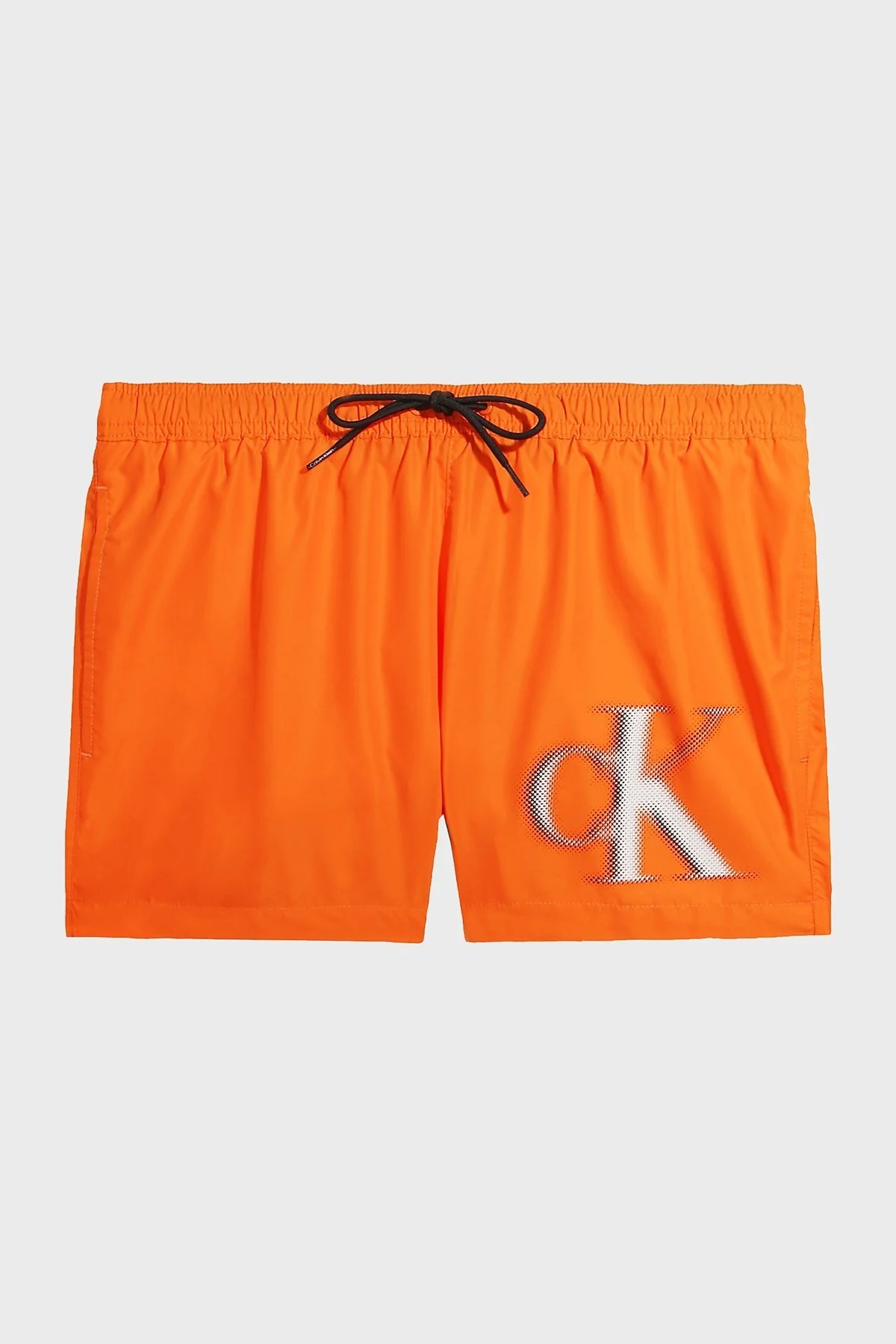 Calvin Klein Logolu Kısa Büzgülü Deniz Şortu Cepli KM0KM00801SE8 Erkek Mayo Short KM0KM00801 SE8 ORANGE - 5
