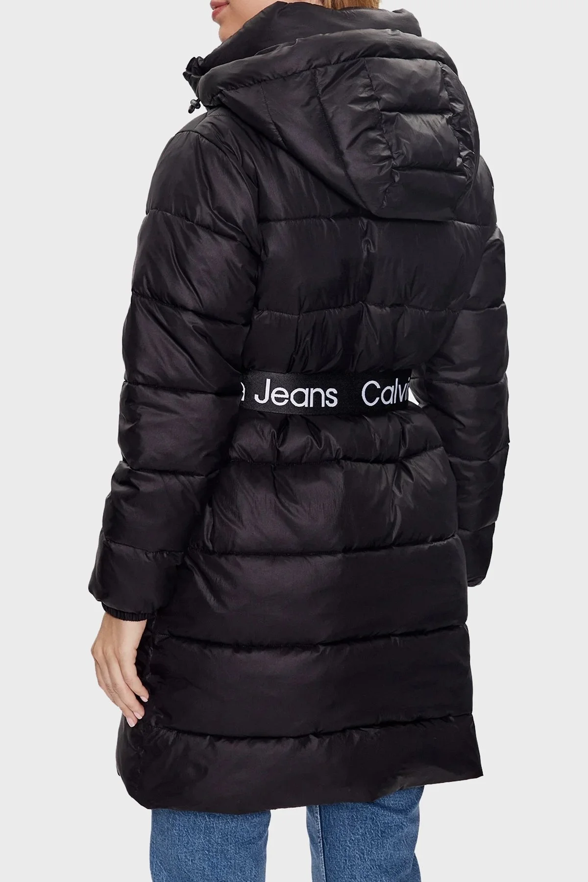 Calvin Klein Logolu Kumaş Kemerli J20J221371BEH Bayan Mont J20J221371 BEH SİYAH - 2