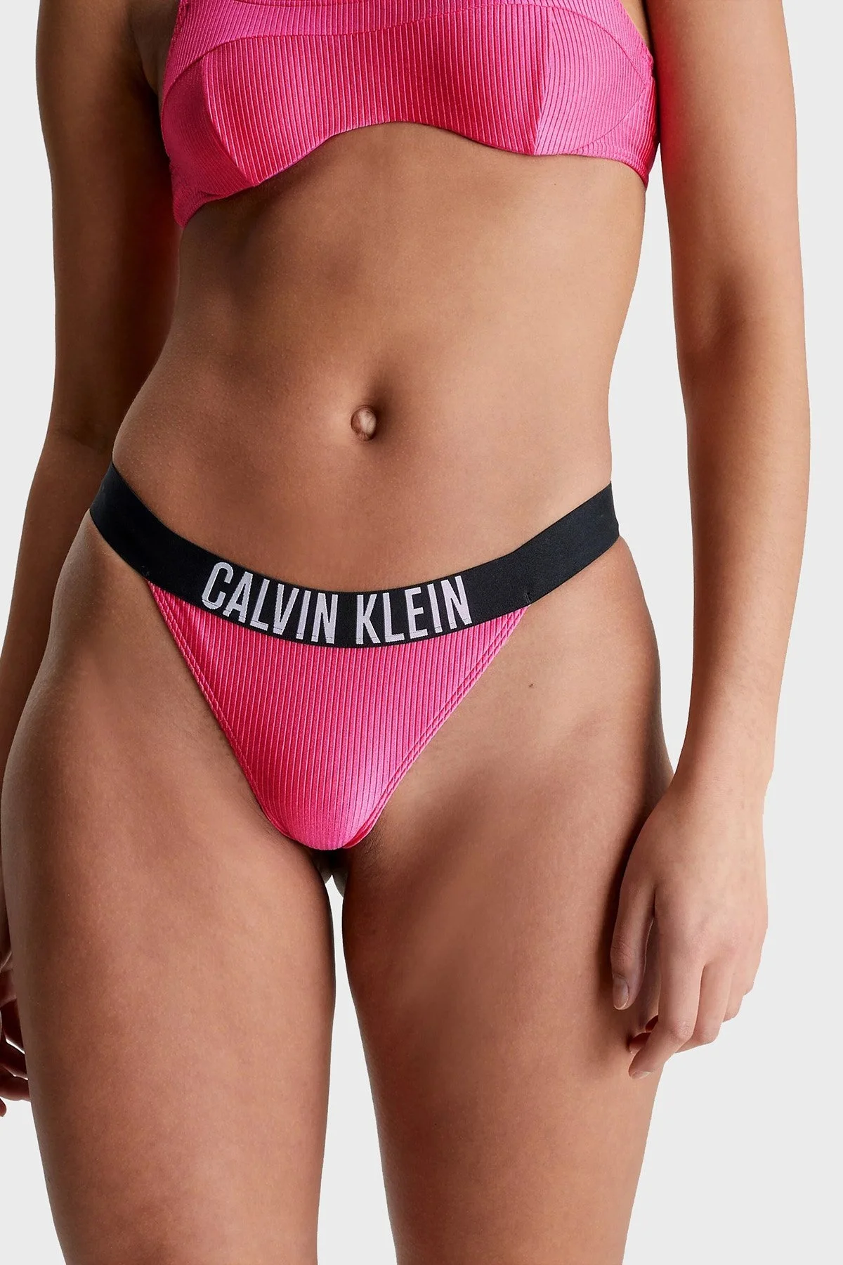 Calvin Klein Logolu KW0KW02019XI1 Bayan Bikini Altı KW0KW02019 XI1 PEMBE - 1