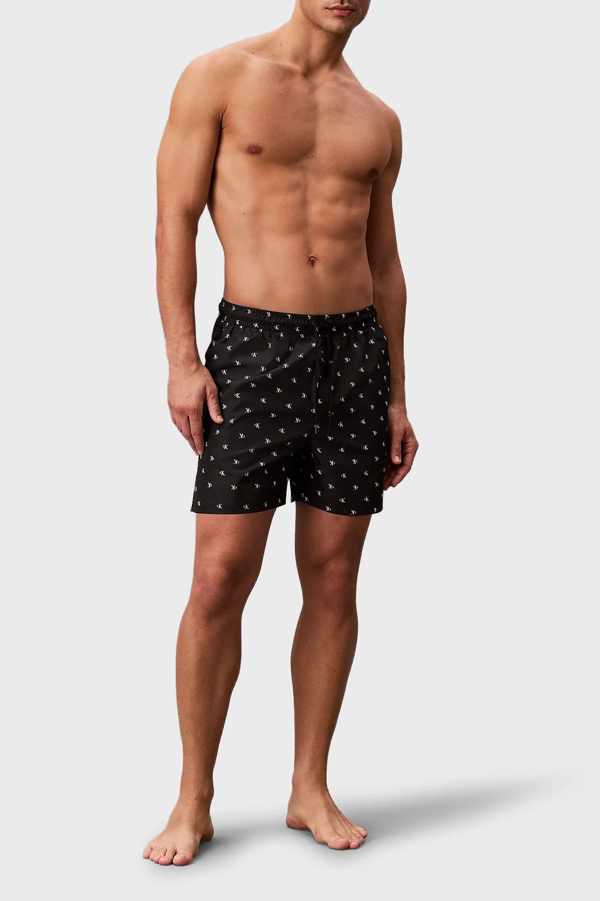 Calvin Klein Logolu LV00N61027PCS Erkek Mayo Short LV00N61027 PCS SİYAH - 2