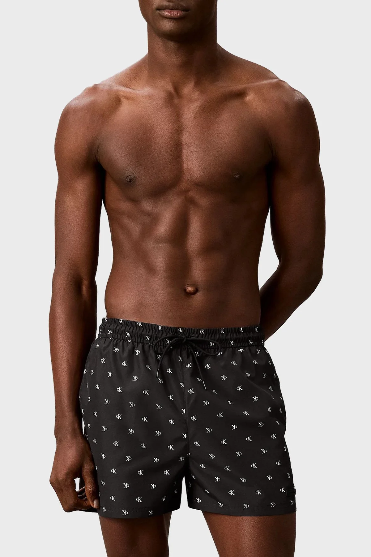 Calvin Klein Logolu LV00N61028PCS Erkek Mayo Short LV00N61028 PCS SİYAH - 1