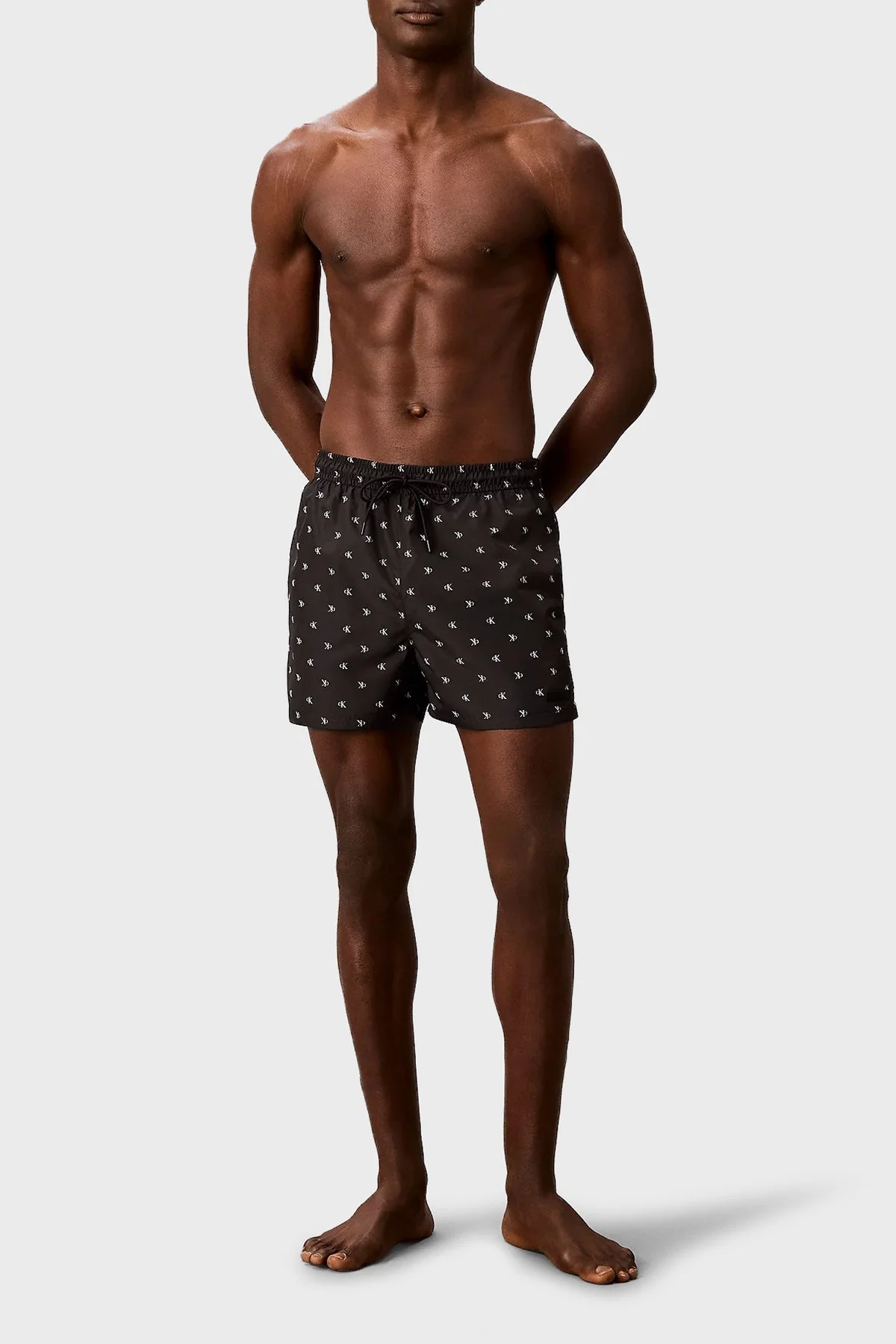 Calvin Klein Logolu LV00N61028PCS Erkek Mayo Short LV00N61028 PCS SİYAH - 2