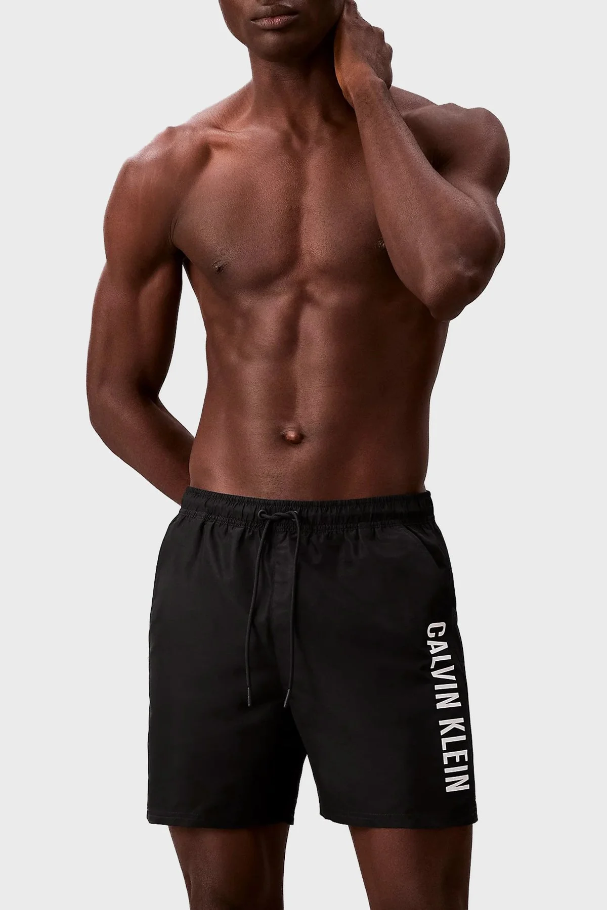 Calvin Klein Logolu LV00N61047UB1 Erkek Mayo Short LV00N61047 UB1 SİYAH - 1