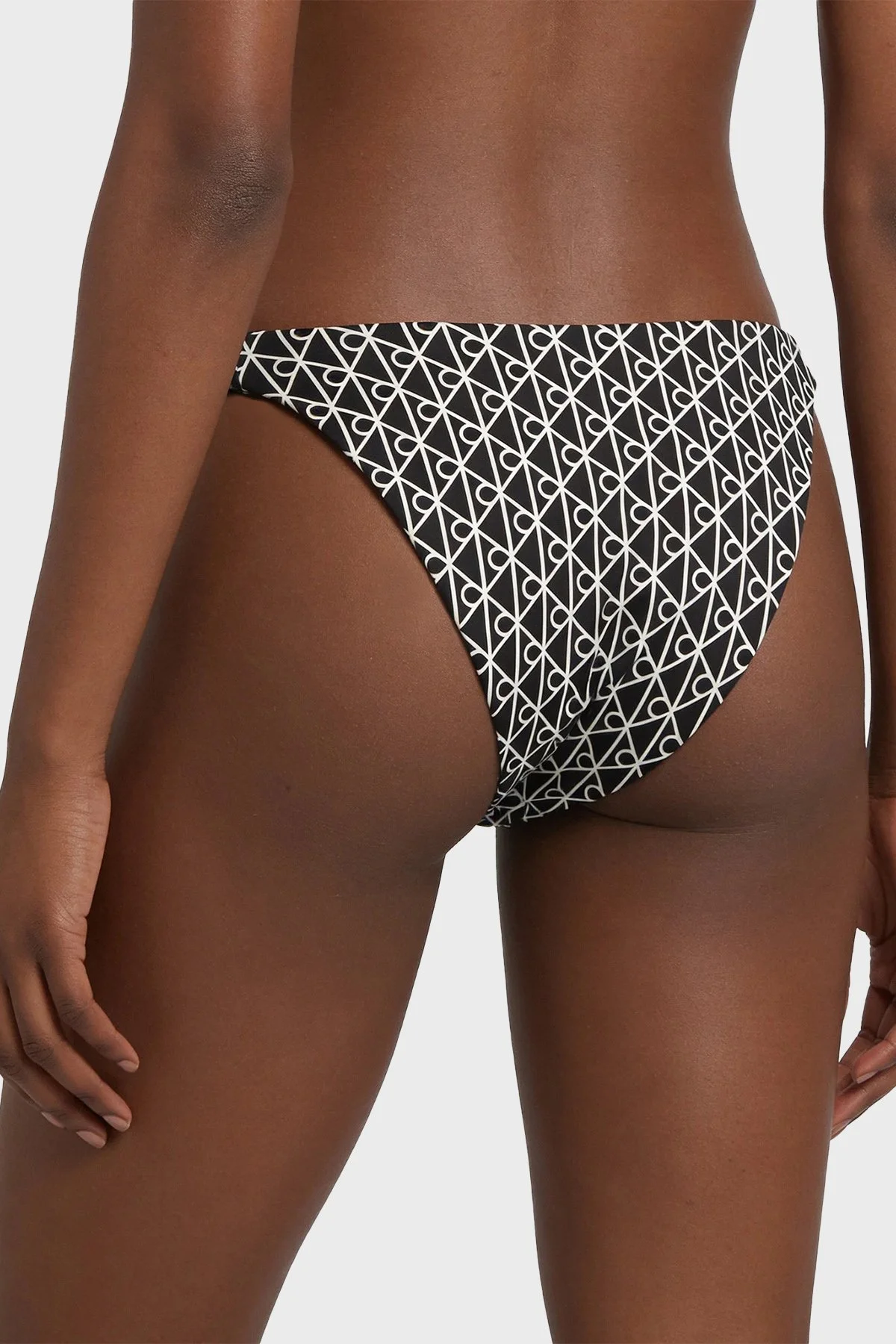 Calvin Klein Logolu LV00Q6120632N Kadın Bikini Altı LV00Q61206 32N SİYAH-BEYAZ - 3