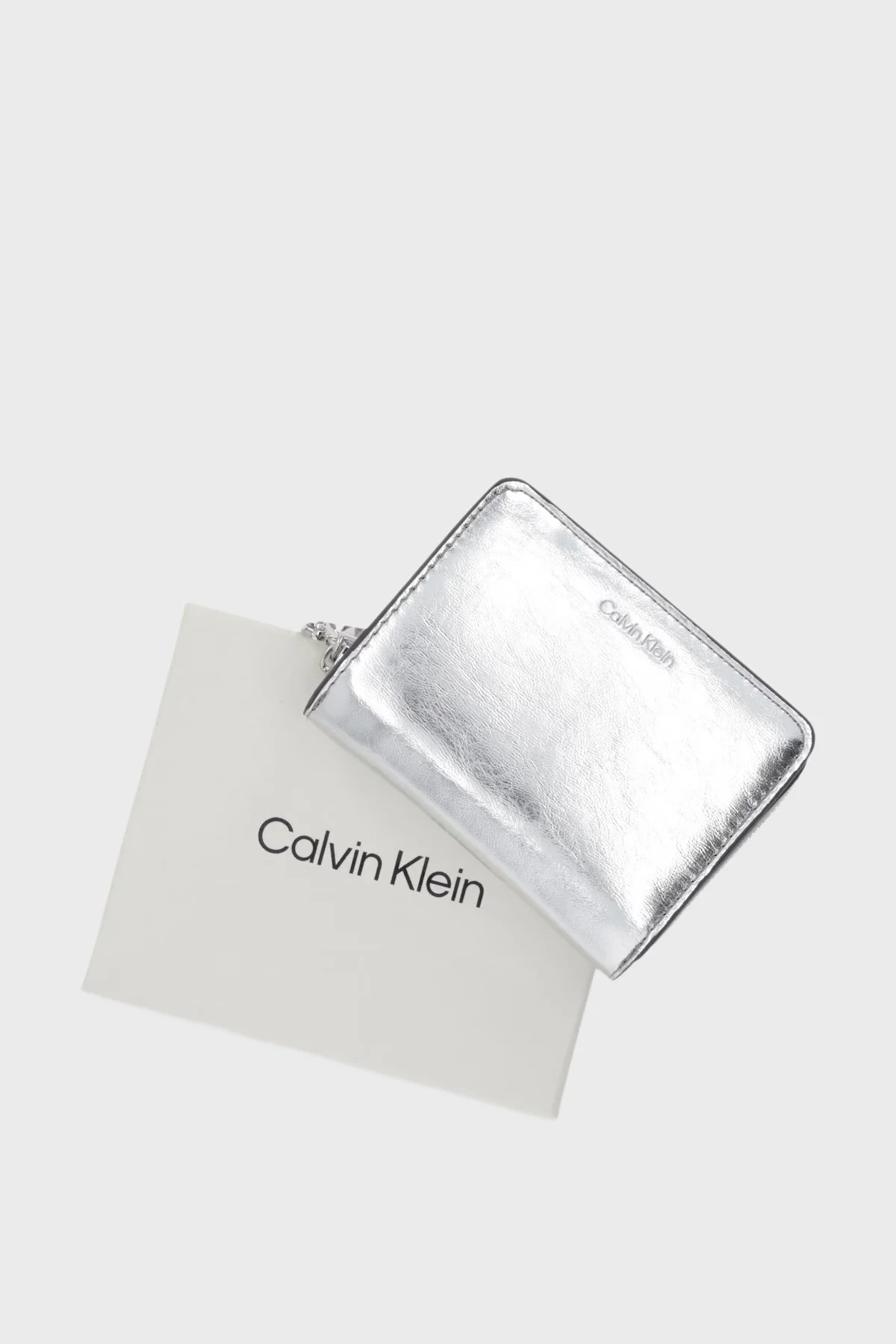 Calvin Klein Logolu LV04F1103G3JH Bayan Cüzdan LV04F1103G 3JH GÜMÜŞ - 5