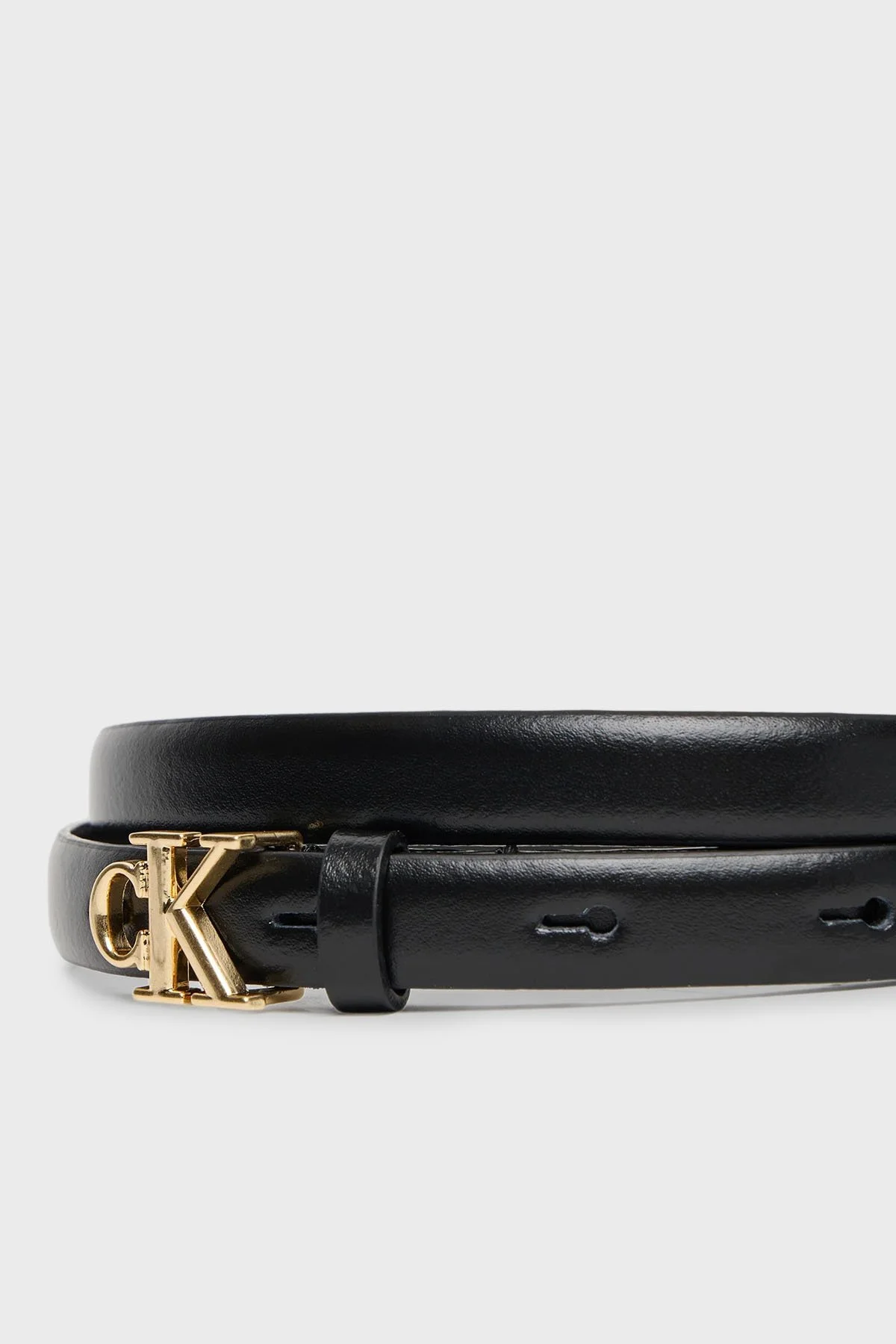 Calvin Klein Logolu LV04F7055GYIH Bayan Kemer LV04F7055G YIH SİYAH - 3