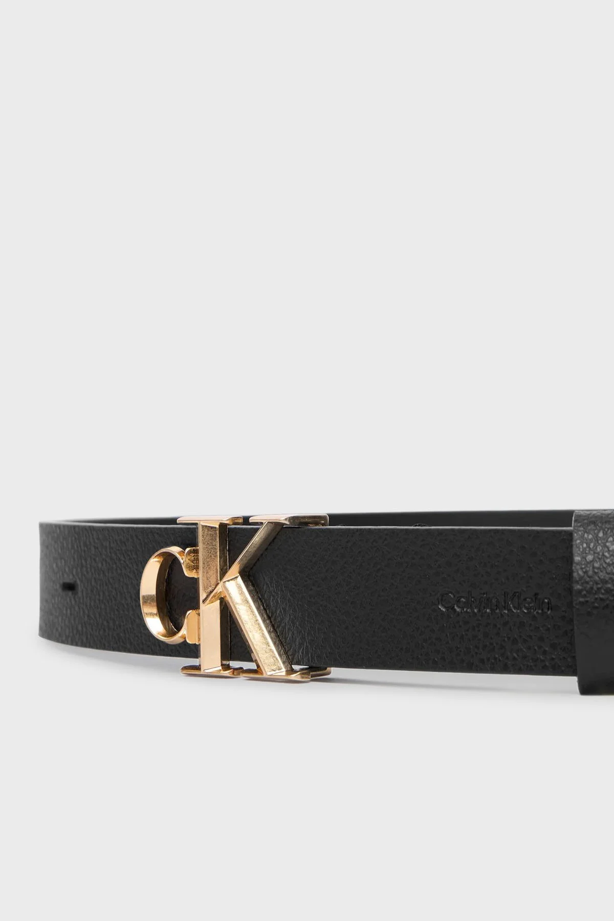 Calvin Klein Logolu LV04F7060GYIH Bayan Kemer LV04F7060G YIH SİYAH - 3