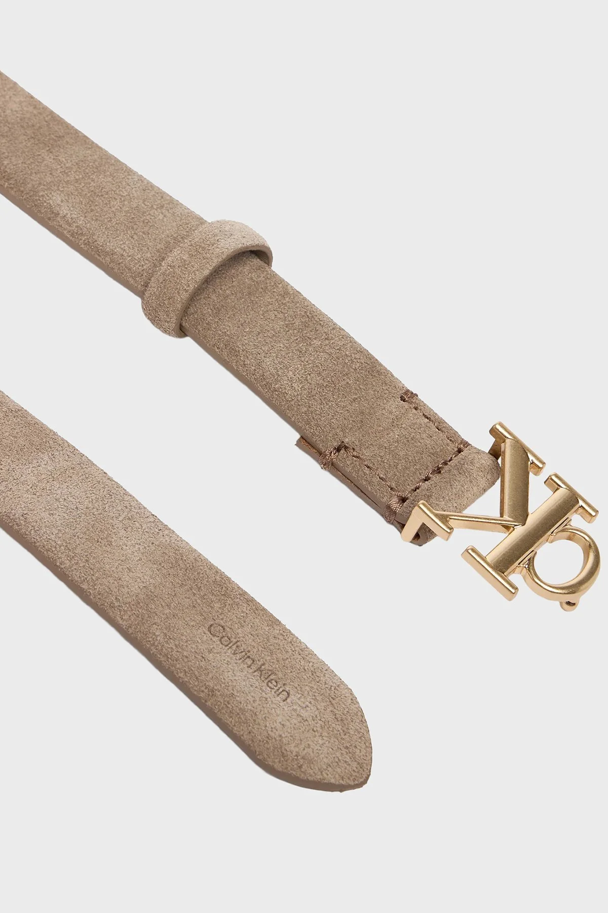 Calvin Klein Logolu LV04F7079GVFU Bayan Kemer LV04F7079G VFU TOPRAK - 2