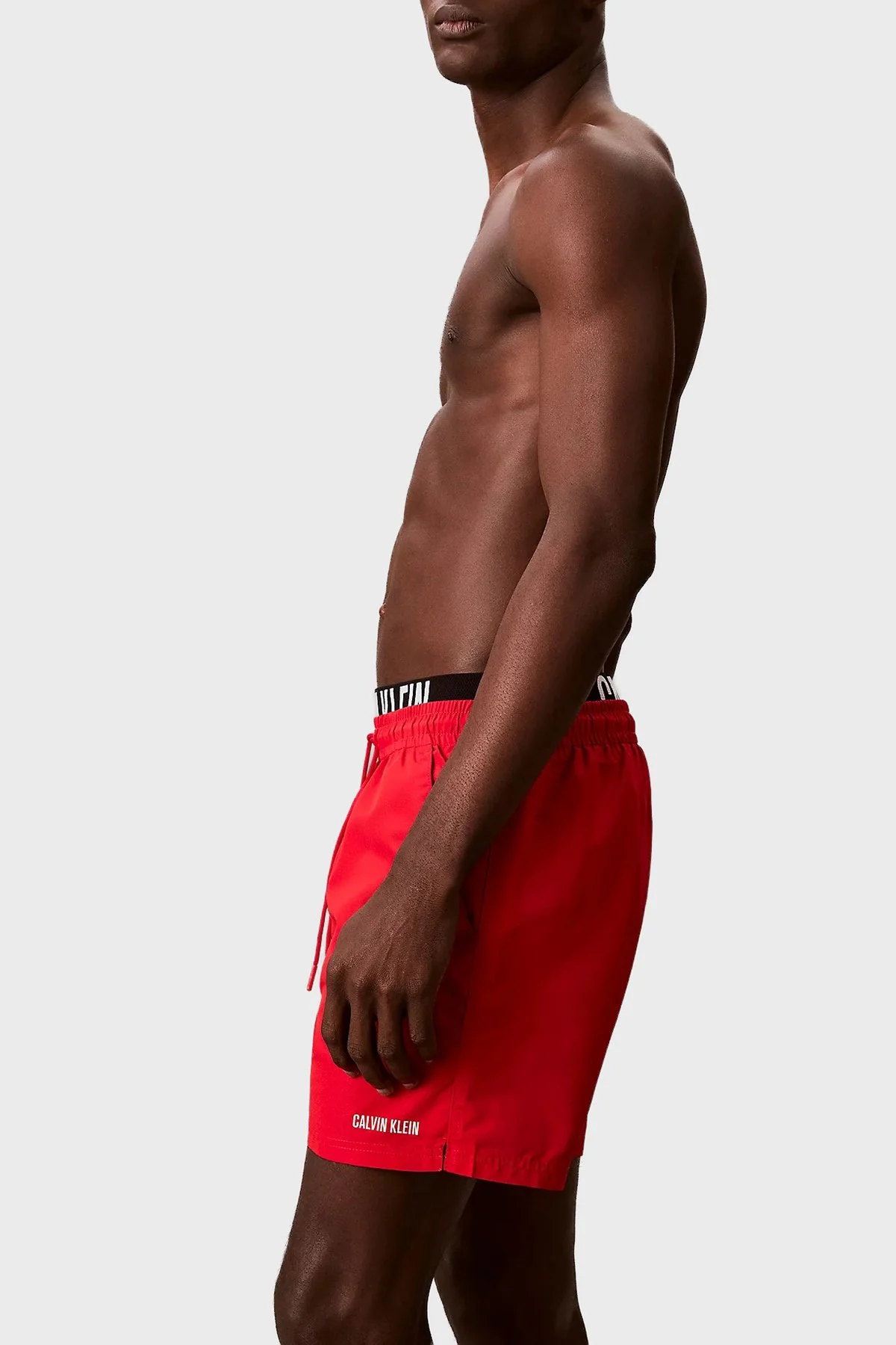 Calvin Klein Logolu Mayo Şortu LV00N610153T5 Erkek Deniz Şortu LV00N61015 3T5 KIRMIZI - 5