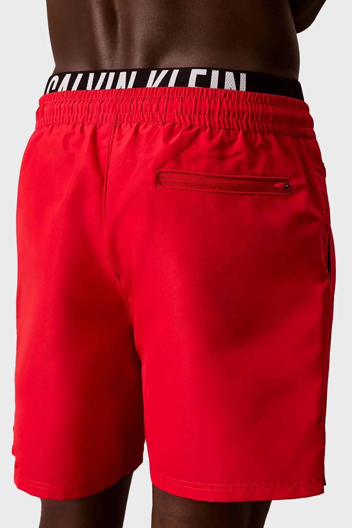 Calvin Klein Logolu Mayo Şortu LV00N610153T5 Erkek Deniz Şortu LV00N61015 3T5 KIRMIZI - 6