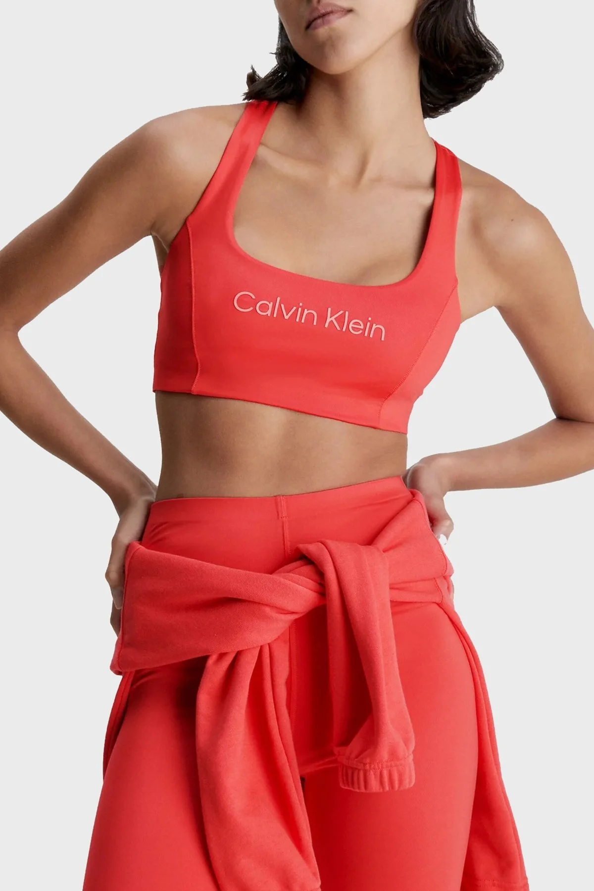 Calvin Klein Logolu Nem Emici Spor 00GWS3K11997A Bayan Sütyen 00GWS3K119 97A KIRMIZI - 1