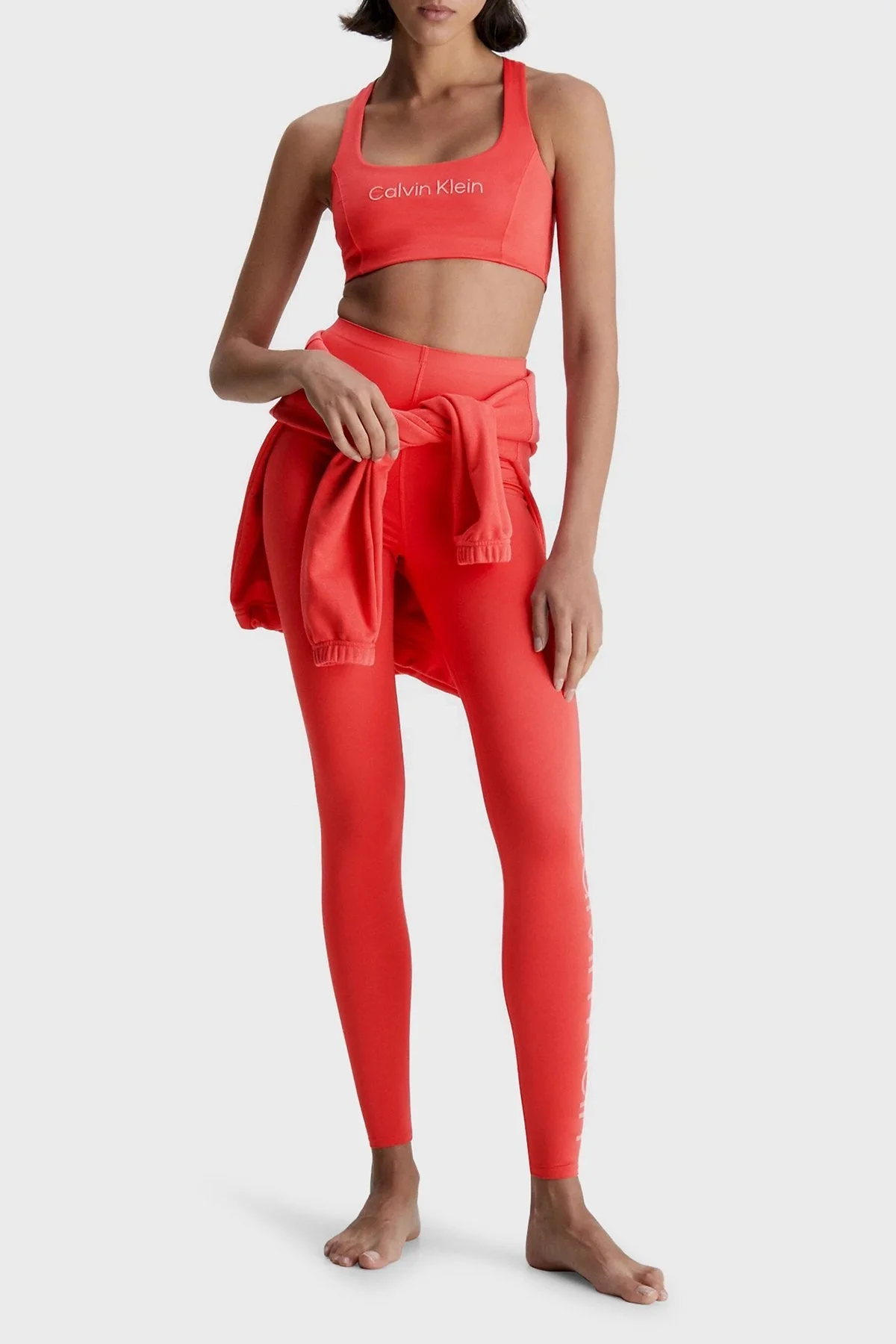 Calvin Klein Logolu Nem Emici Spor 00GWS3K11997A Bayan Sütyen 00GWS3K119 97A KIRMIZI - 4