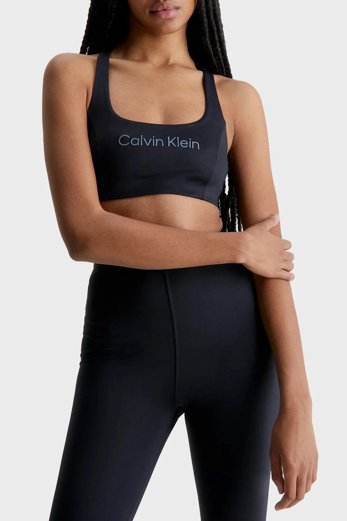 Calvin Klein Logolu Nem Emici Spor 00GWS3K119BAE Bayan Sütyen 00GWS3K119 BAE SİYAH - 1