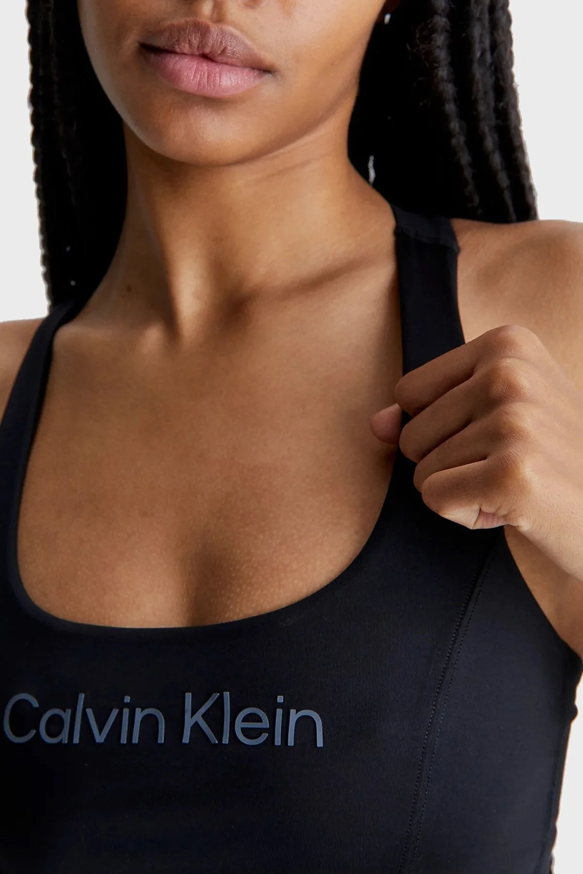 Calvin Klein Logolu Nem Emici Spor 00GWS3K119BAE Bayan Sütyen 00GWS3K119 BAE SİYAH - 3