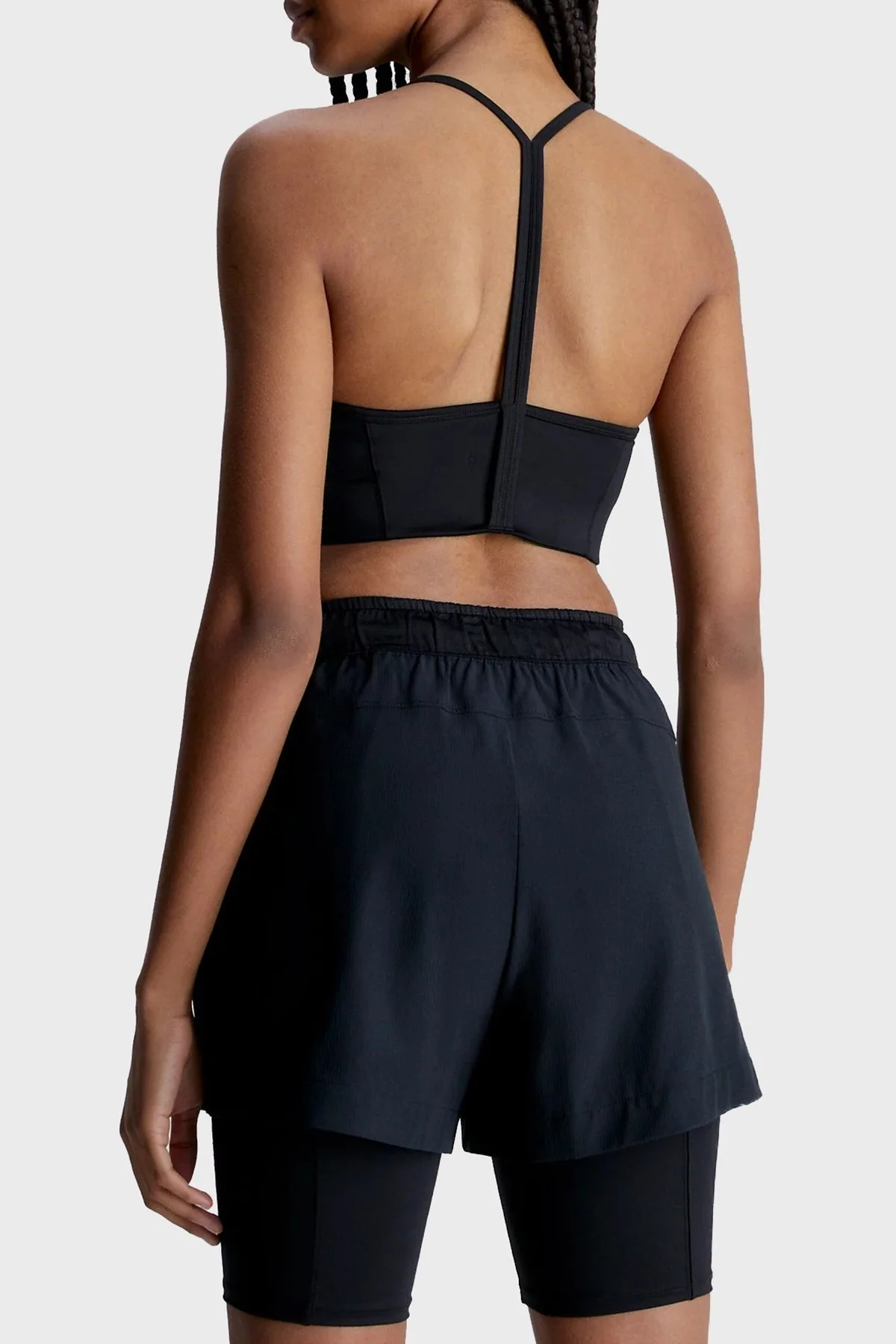 Calvin Klein Logolu Nem Emici Streç Kumaş Spor Bayan Sütyen 00GWS3K109 BAE SİYAH - 2