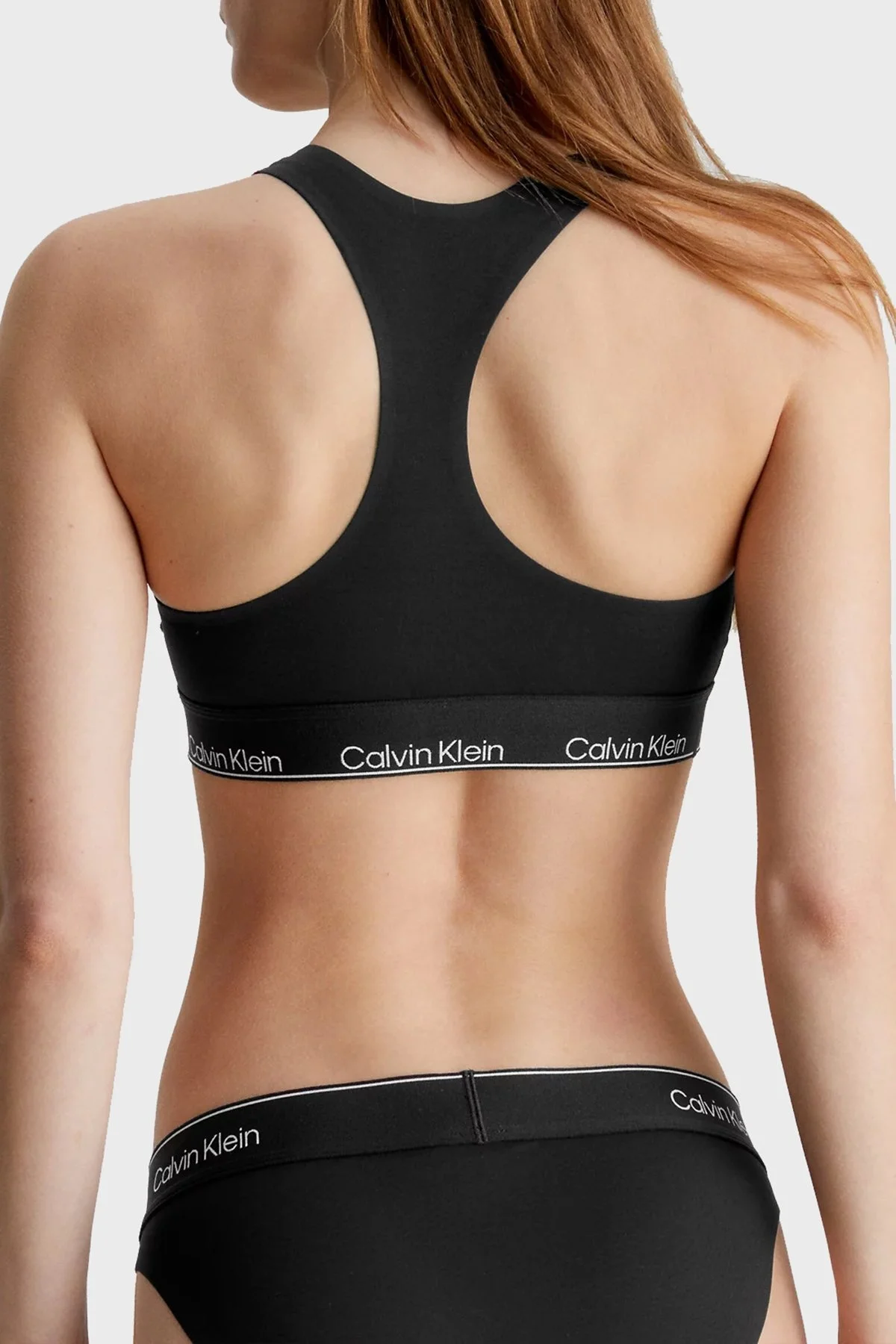 Calvin Klein Logolu Nem Önleyici Çabuk Kuruyan Klora Dayanıklı Spor 000QF6922EUB1 Bayan Sütyen 000QF6922E UB1 SİYAH - 3