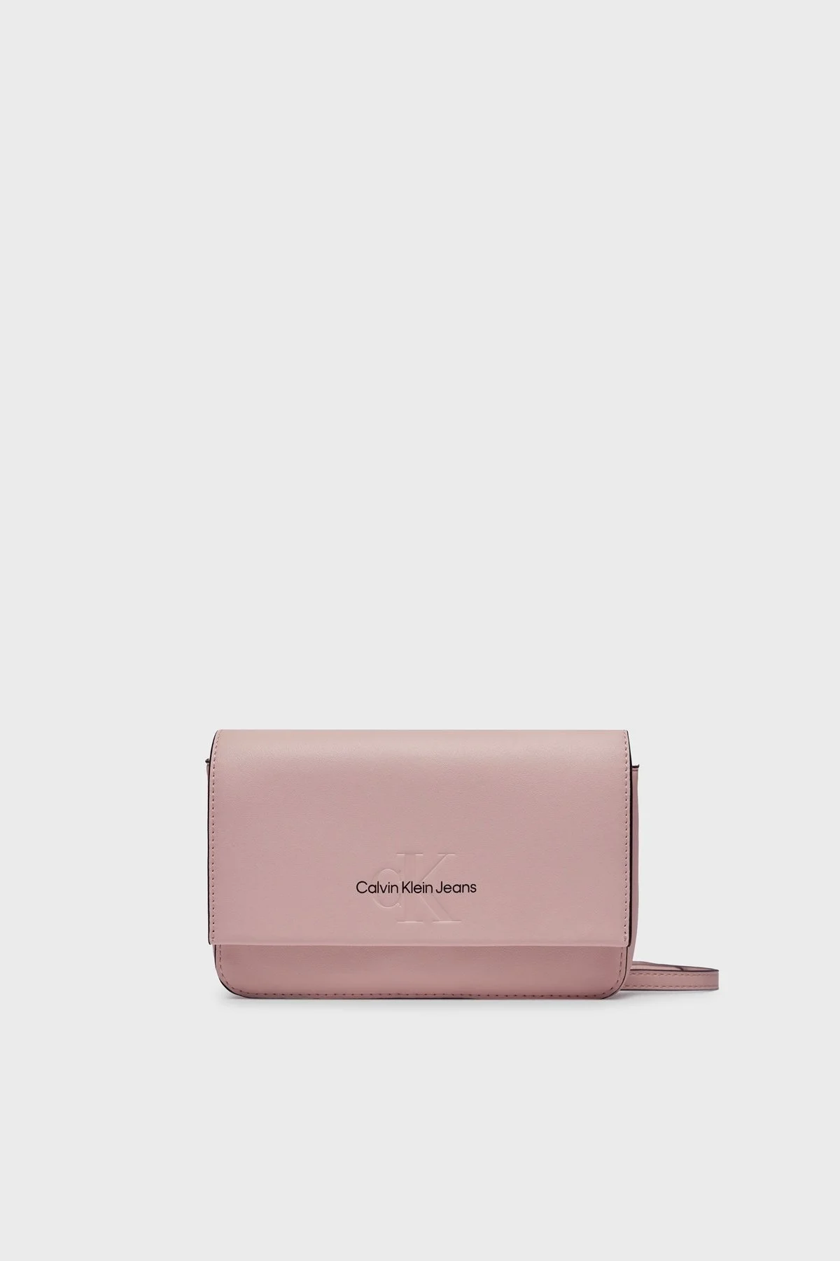 Calvin Klein Logolu Omuz Askılı K60K611543TFT Bayan Cüzdan K60K611543 TFT PUDRA - 1