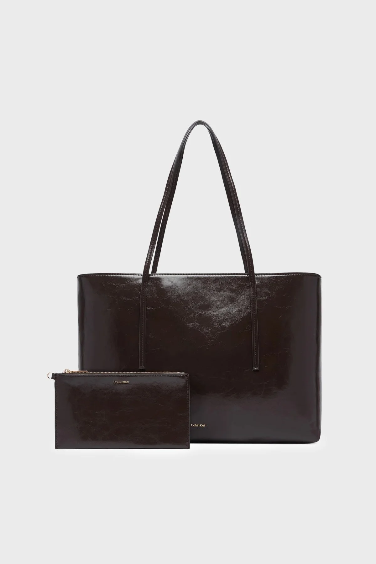 Calvin Klein Logolu Omuz Askılı LV04F3537GBAL Kadın Çanta LV04F3537G BAL KAHVE - 1