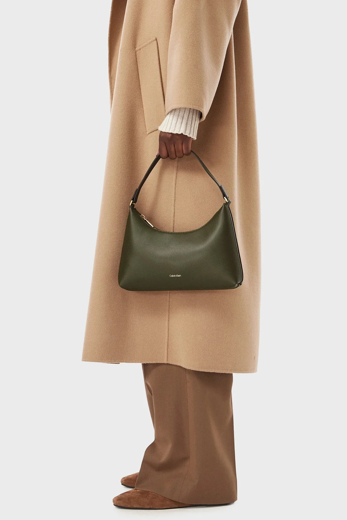 Calvin Klein Logolu Omuz Askılı LV04F3890G3PS Kadın Çanta LV04F3890G 3PS Haki - 2