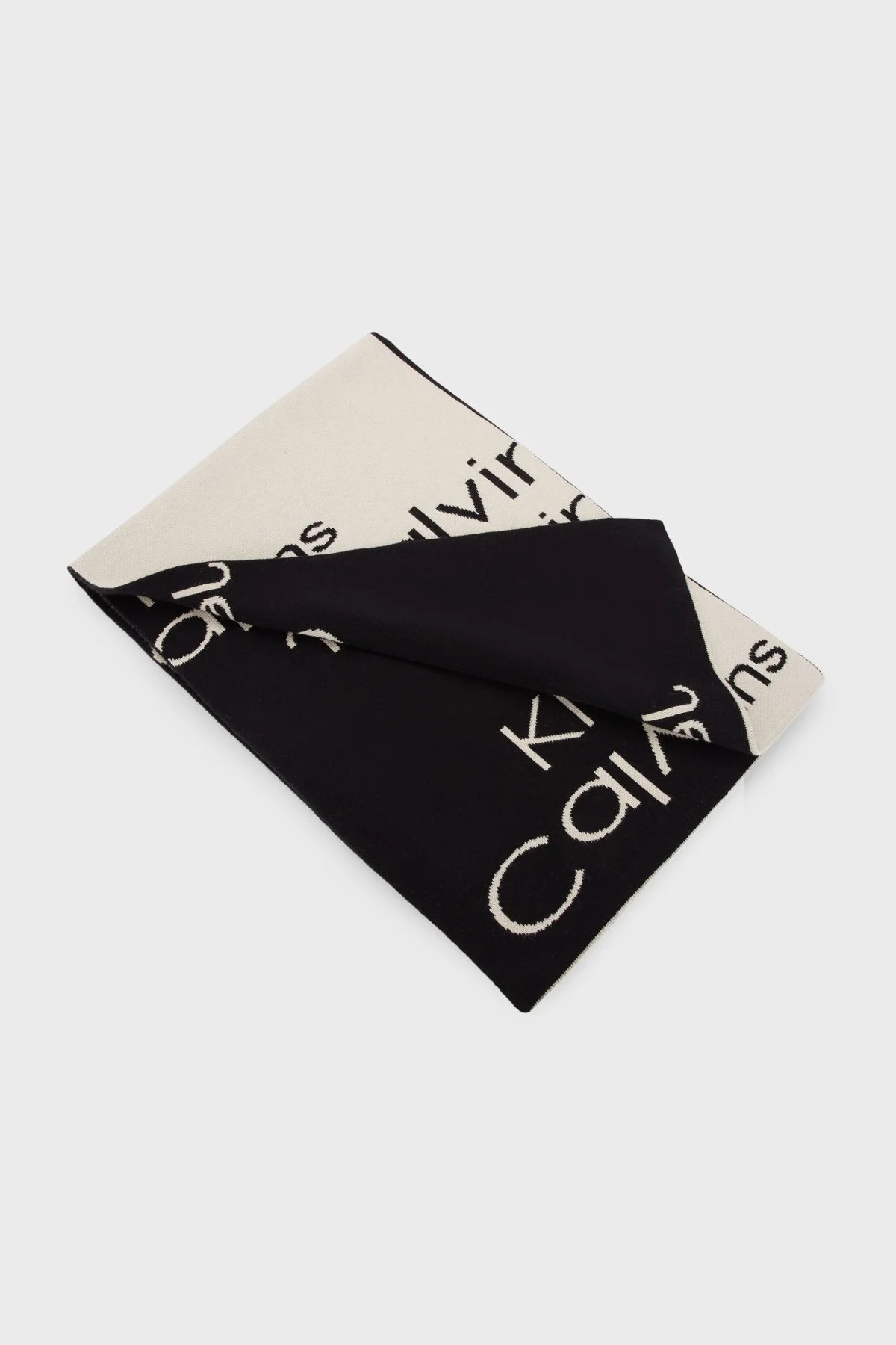 Calvin Klein Logolu Organik Pamuklu Atkı Bere Set Erkek Atkı Takım K50K509917 0F4 BEJ - 4