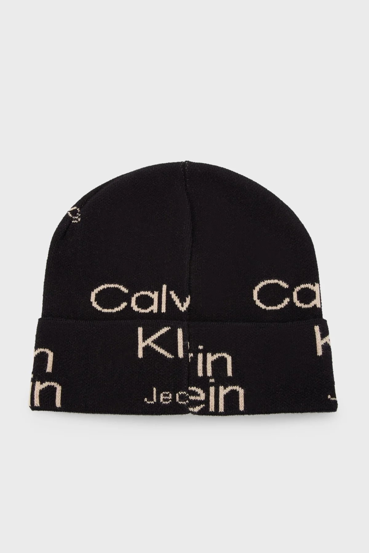 Calvin Klein Logolu Organik Pamuklu Atkı Bere Set Erkek Atkı Takım K50K509917 0GJ KOYU KAHVE - 3