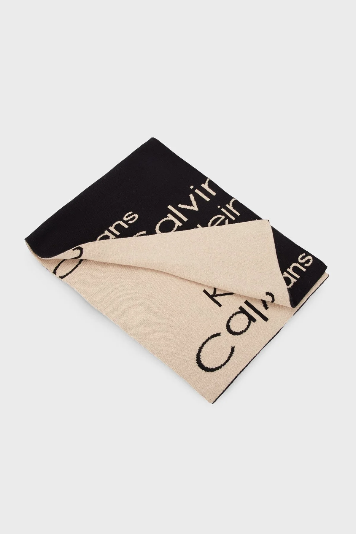 Calvin Klein Logolu Organik Pamuklu Atkı Bere Set Erkek Atkı Takım K50K509917 0GJ KOYU KAHVE - 4