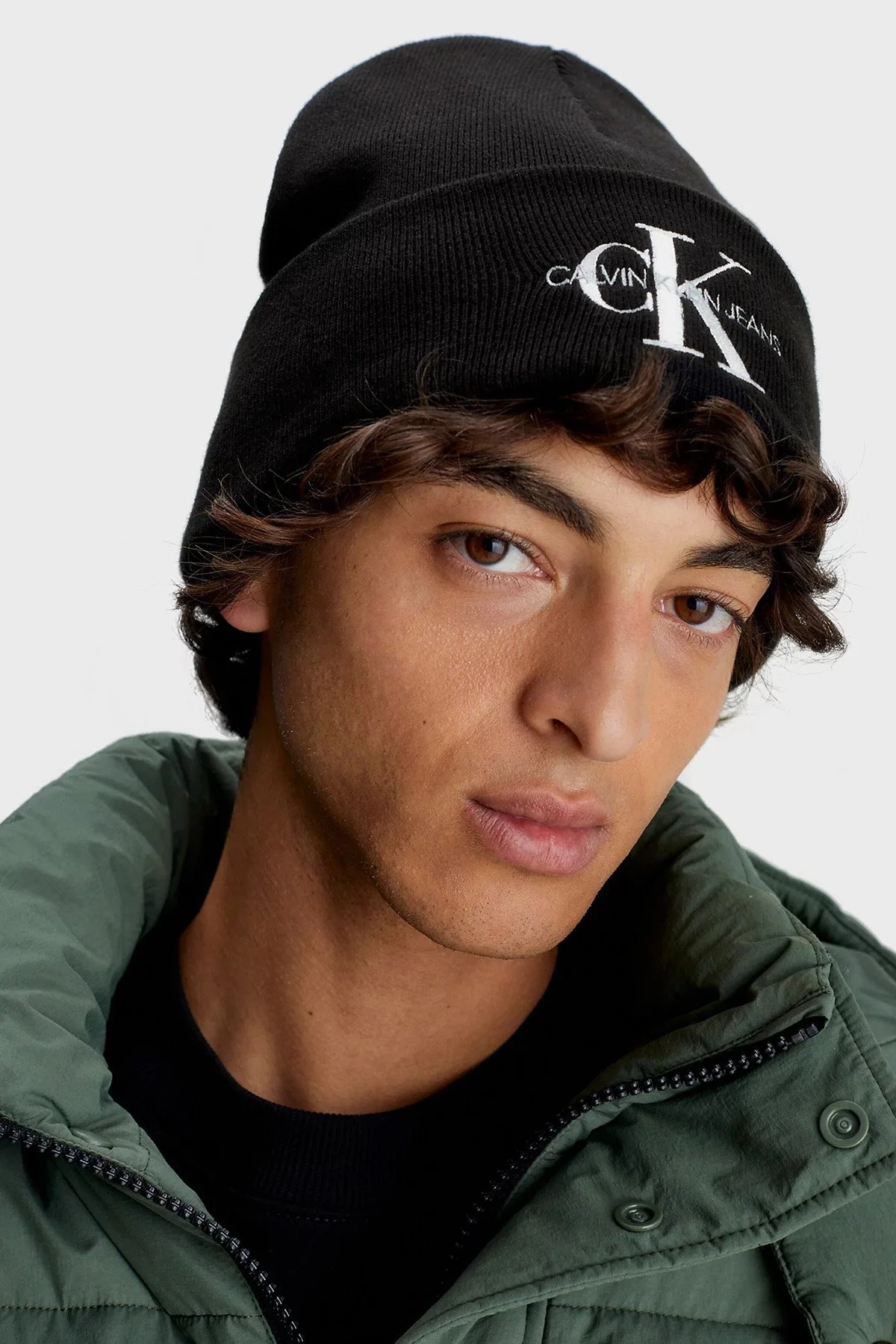 Calvin Klein Logolu Organik Pamuklu K50K511160BDS Erkek Bere K50K511160 BDS SİYAH - 2