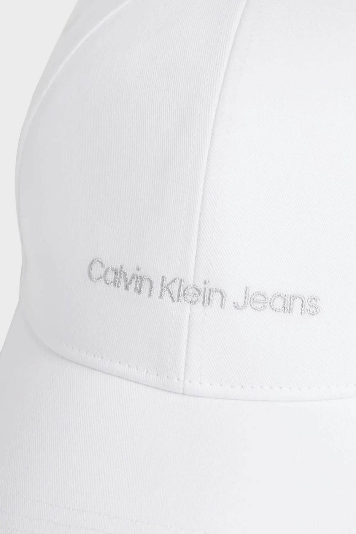 Calvin Klein Logolu Organik Pamuklu K60K6088490LI Bayan Şapka K60K608849 0LI BEYAZ-GÜMÜŞ - 4