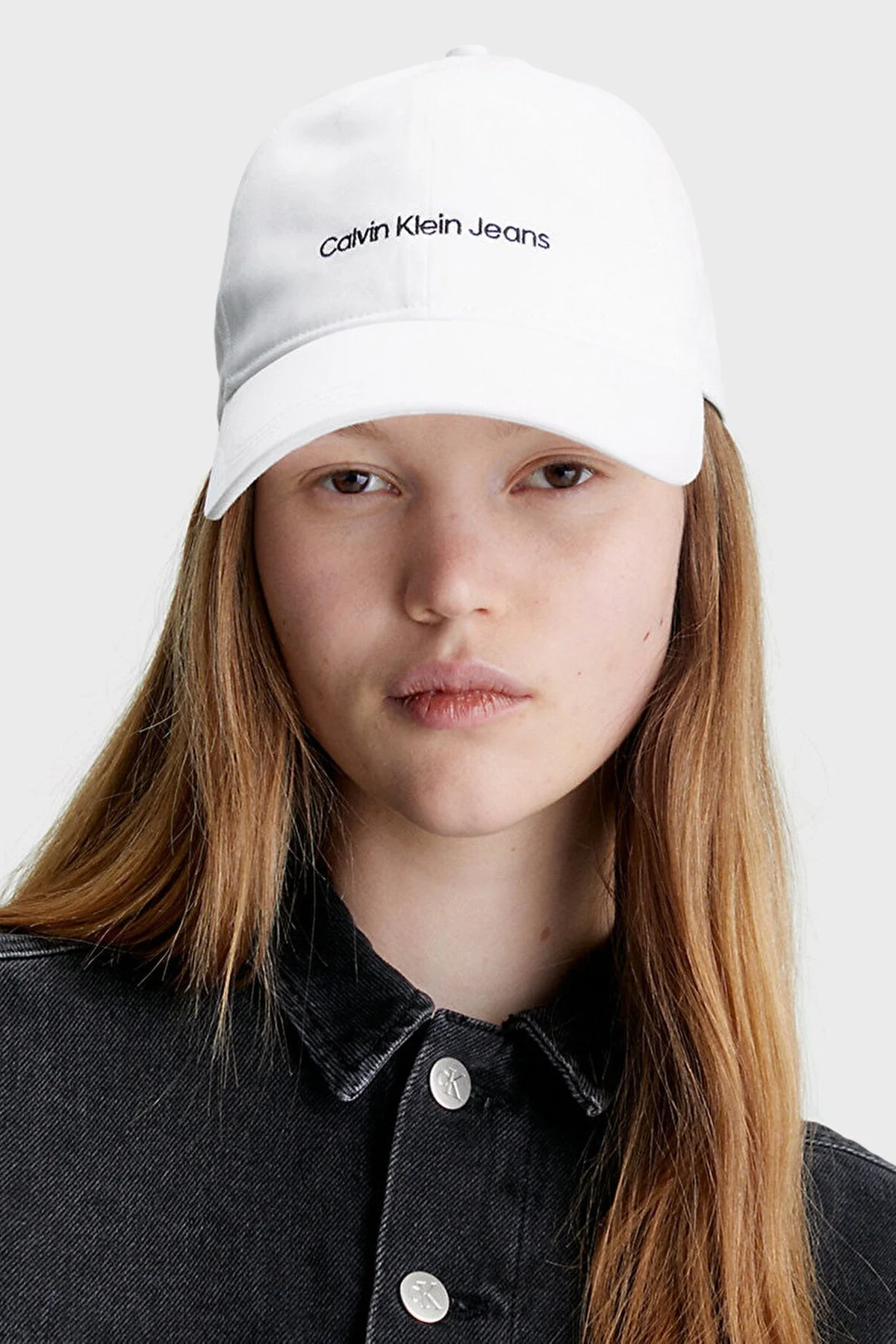 Calvin Klein Logolu Organik Pamuklu K60K608849YAF Bayan Şapka K60K608849 YAF BEYAZ - 2