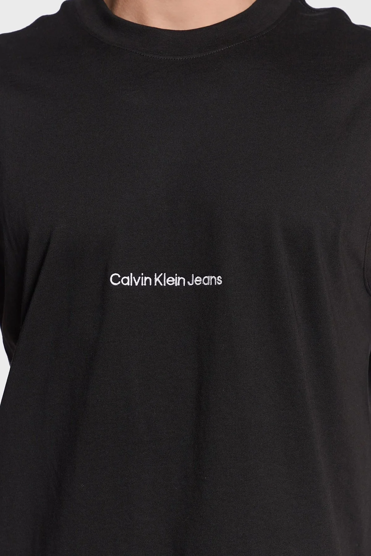 Calvin Klein Logolu Organik Pamuklu Relaxed Fit Kolsuz Erkek T Shirt J30J323146 BEH SİYAH - 5