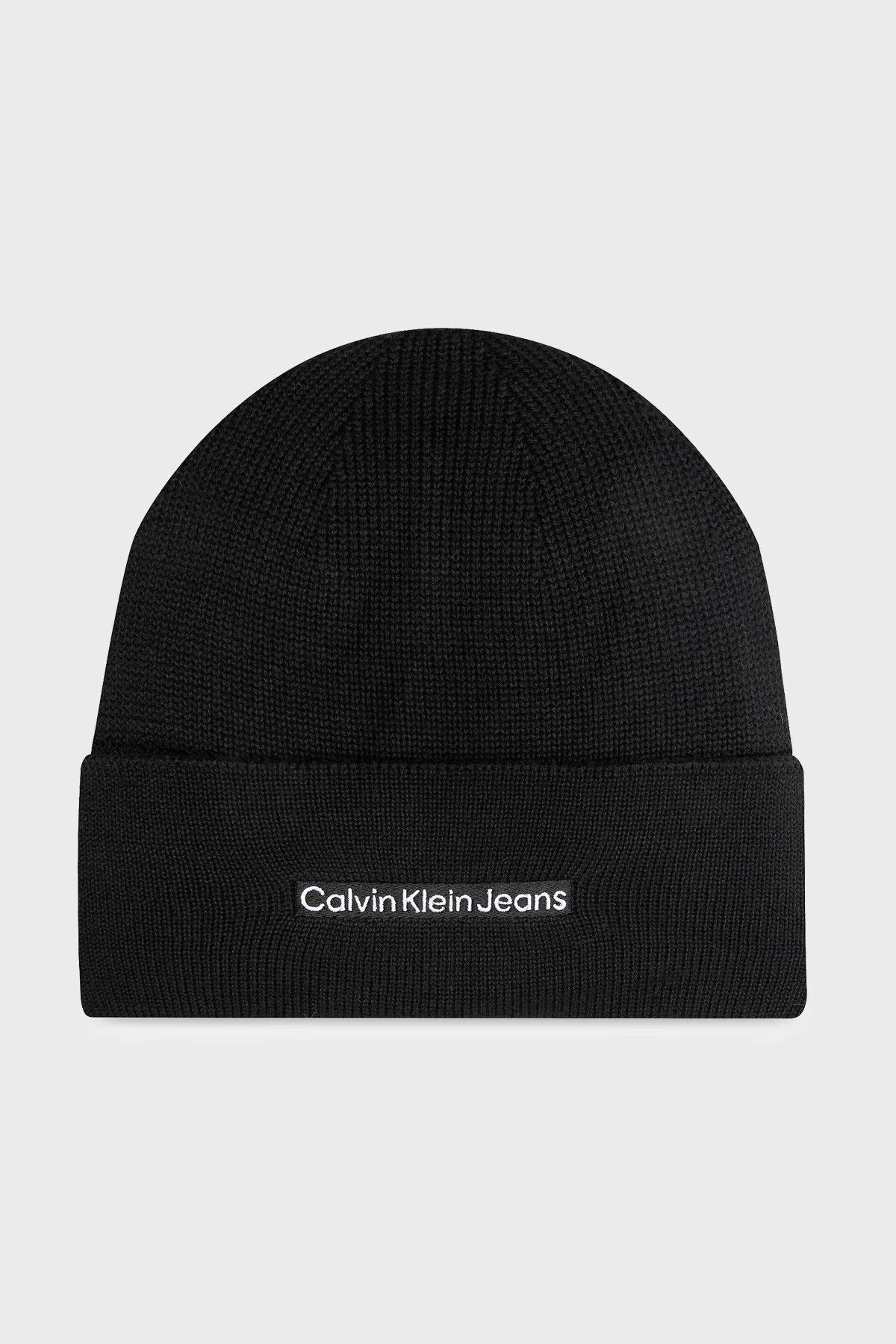 Calvin Klein Logolu Örgü K50K512452BEH Erkek Bere K50K512452 BEH SİYAH - 1