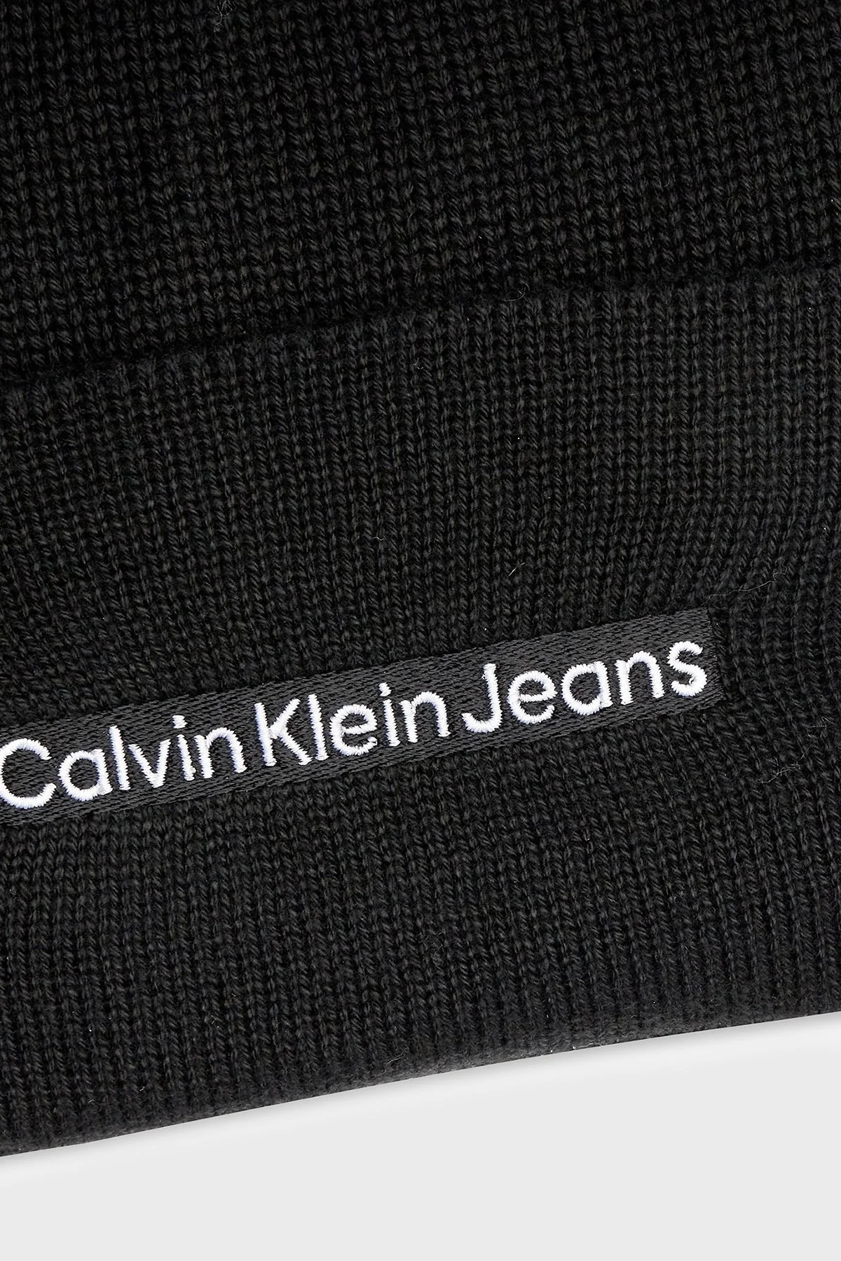 Calvin Klein Logolu Örgü K50K512452BEH Erkek Bere K50K512452 BEH SİYAH - 3