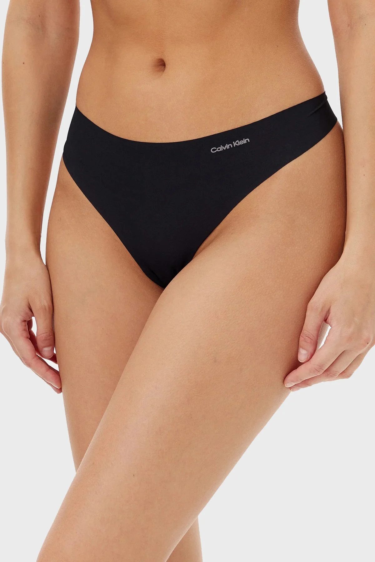 Calvin Klein Logolu Orta Bel 3 Pack 000QD3558EWAM Kadın Külot 000QD3558E WAM Beyaz-Pembe-Siyah - 4