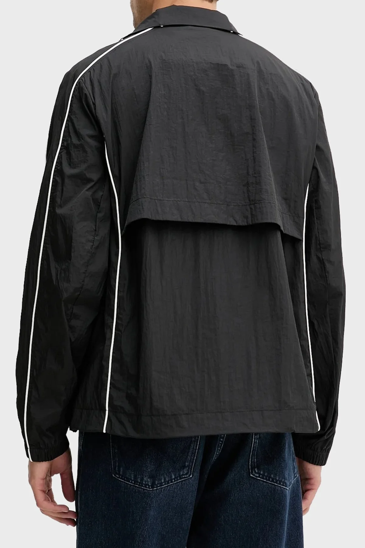 Calvin Klein Logolu Oversize Fit Dik Yaka LV04RC505GUB1 Erkek Ceket LV04RC505G UB1 SİYAH - 3