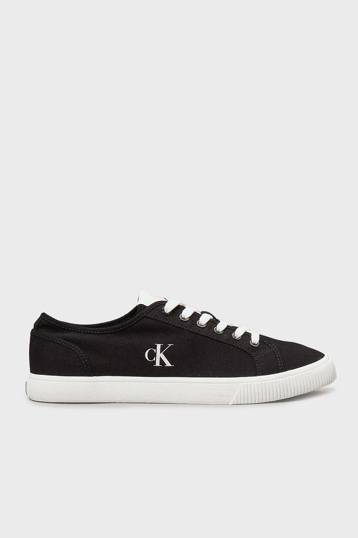 Calvin Klein Logolu Pamuk Karışımlı Sneaker YM0YM012090GM Erkek Ayakkabı YM0YM01209 0GM SİYAH-BEYAZ - 7