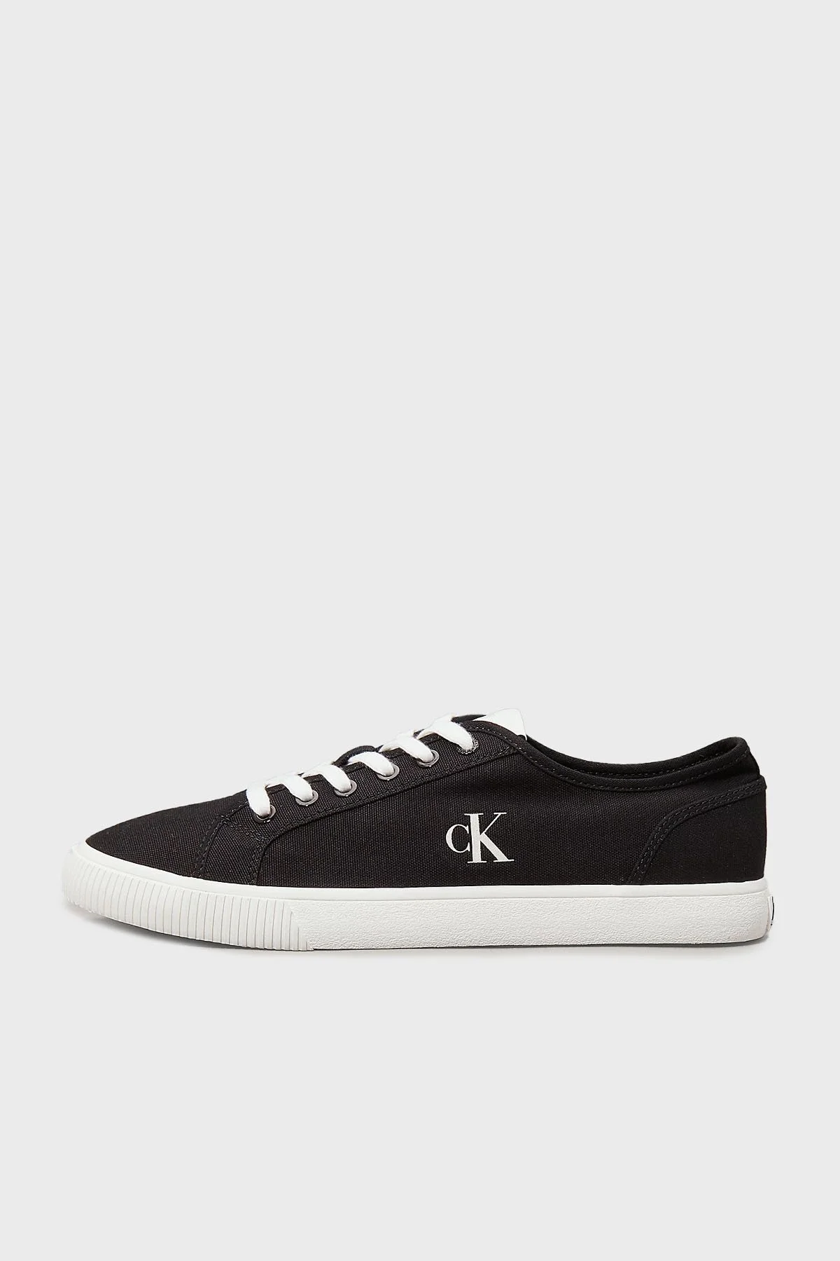 Calvin Klein Logolu Pamuk Karışımlı Sneaker YM0YM012090GM Erkek Ayakkabı YM0YM01209 0GM SİYAH-BEYAZ - 8
