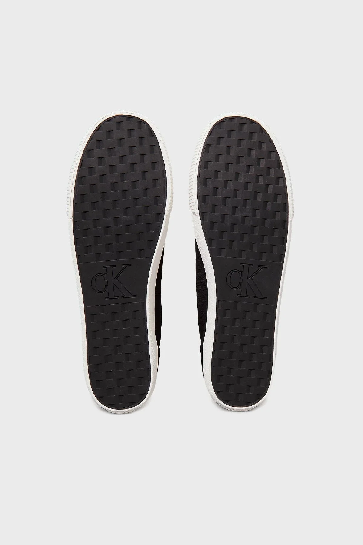 Calvin Klein Logolu Pamuk Karışımlı Sneaker YM0YM012090GM Erkek Ayakkabı YM0YM01209 0GM SİYAH-BEYAZ - 12
