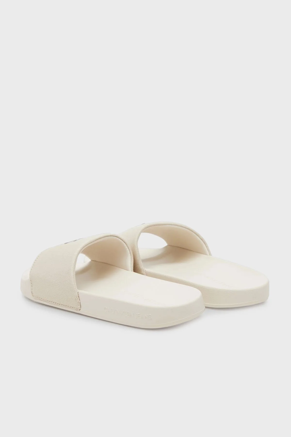 Calvin Klein Logolu Pamuk Karışımlı YW0YW01713AEO Bayan Terlik YW0YW01713 AEO EKRU - 9