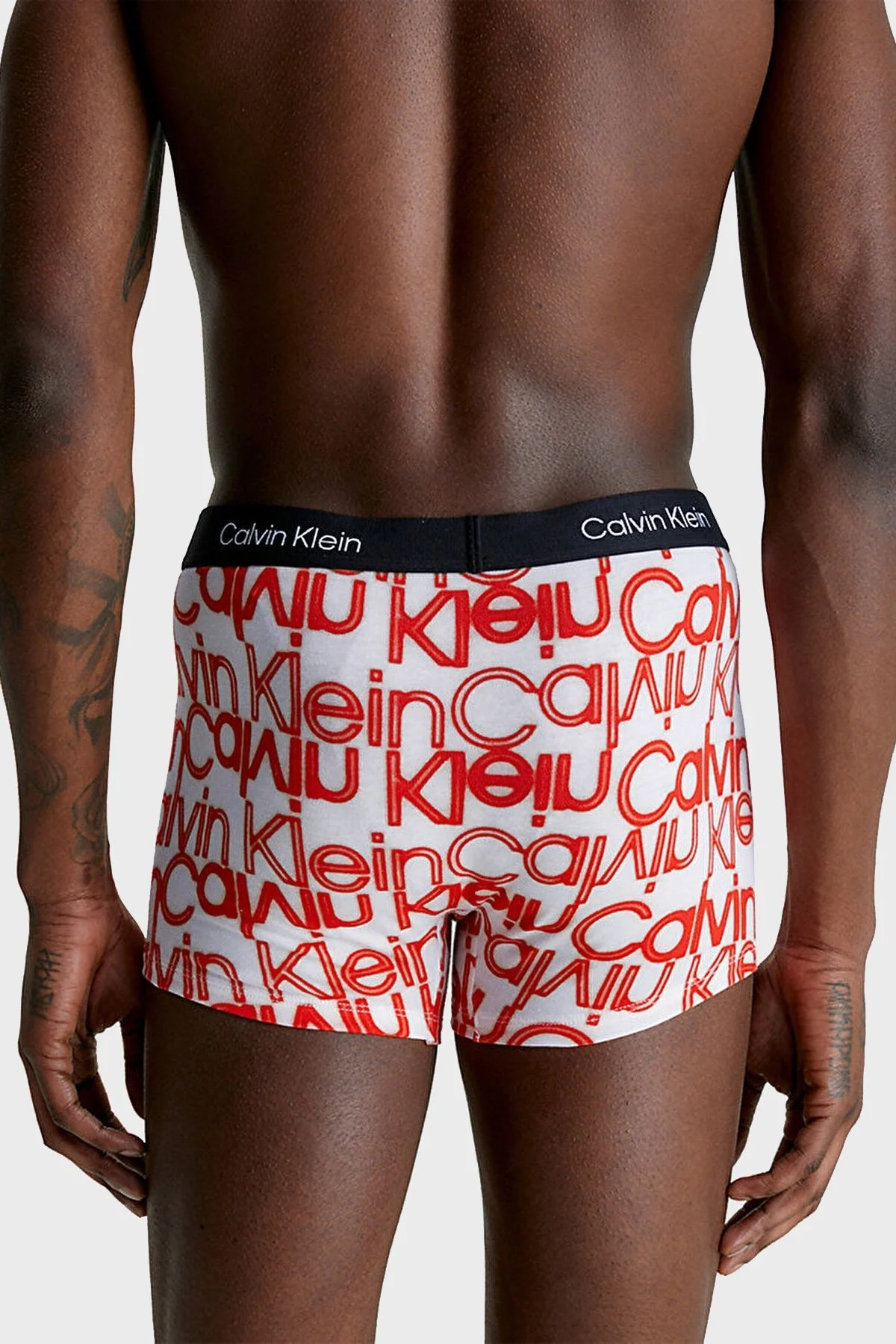 Calvin Klein Logolu Pamuklu 000NB3403AACO Erkek Boxer 000NB3403A ACO KIRMIZI-BEYAZ - 4