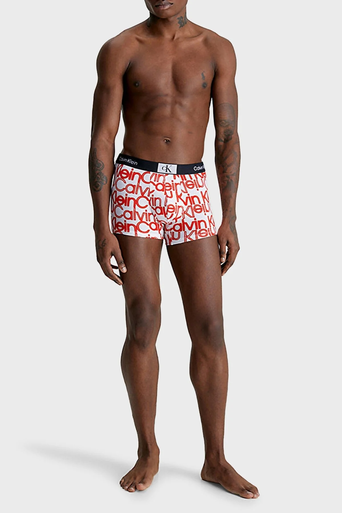 Calvin Klein Logolu Pamuklu 000NB3403AACO Erkek Boxer 000NB3403A ACO KIRMIZI-BEYAZ - 5