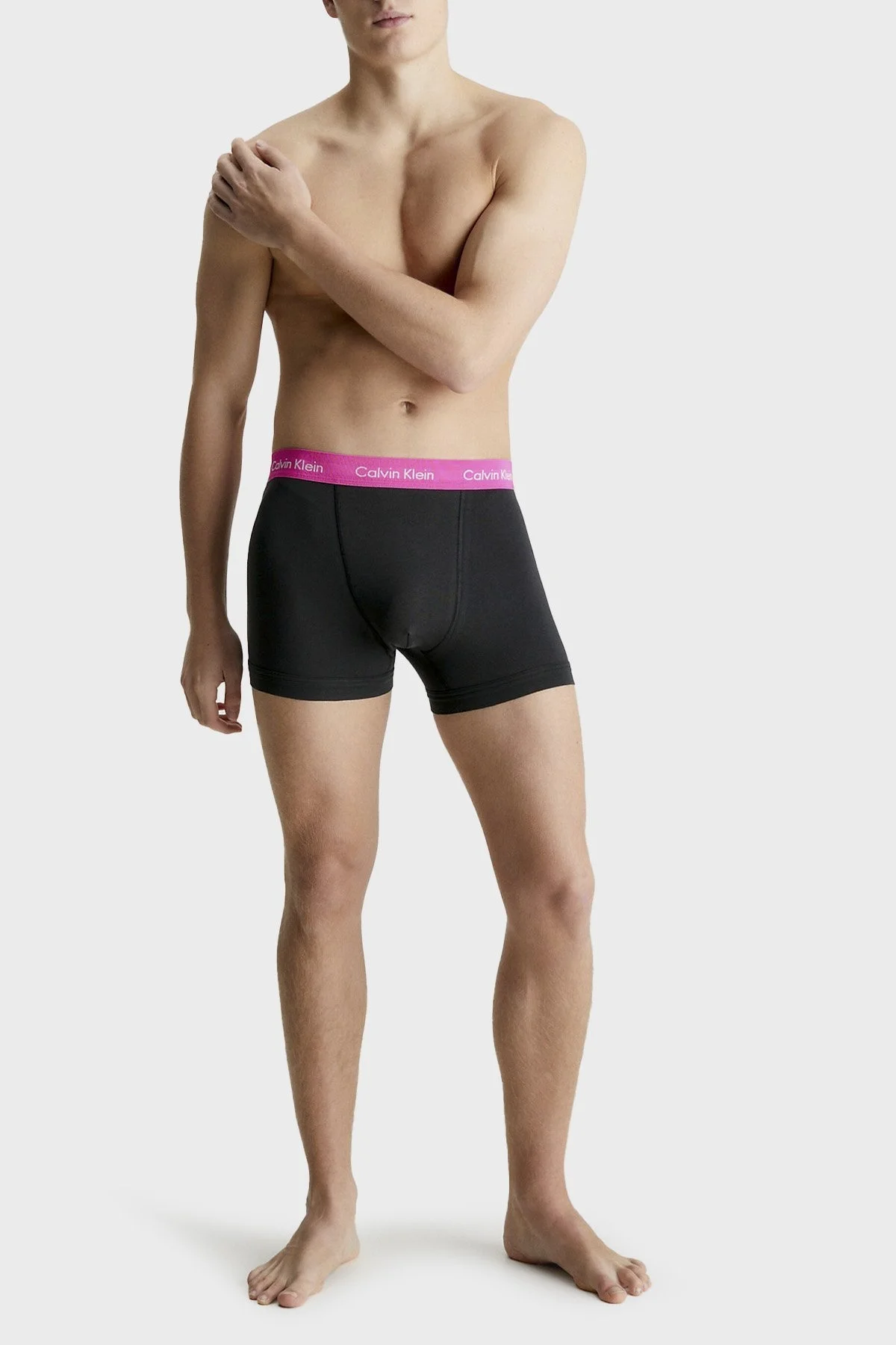 Calvin Klein Logolu Pamuklu 3 Pack 0000U2662GCAQ Erkek Boxer 0000U2662G CAQ SİYAH - 5