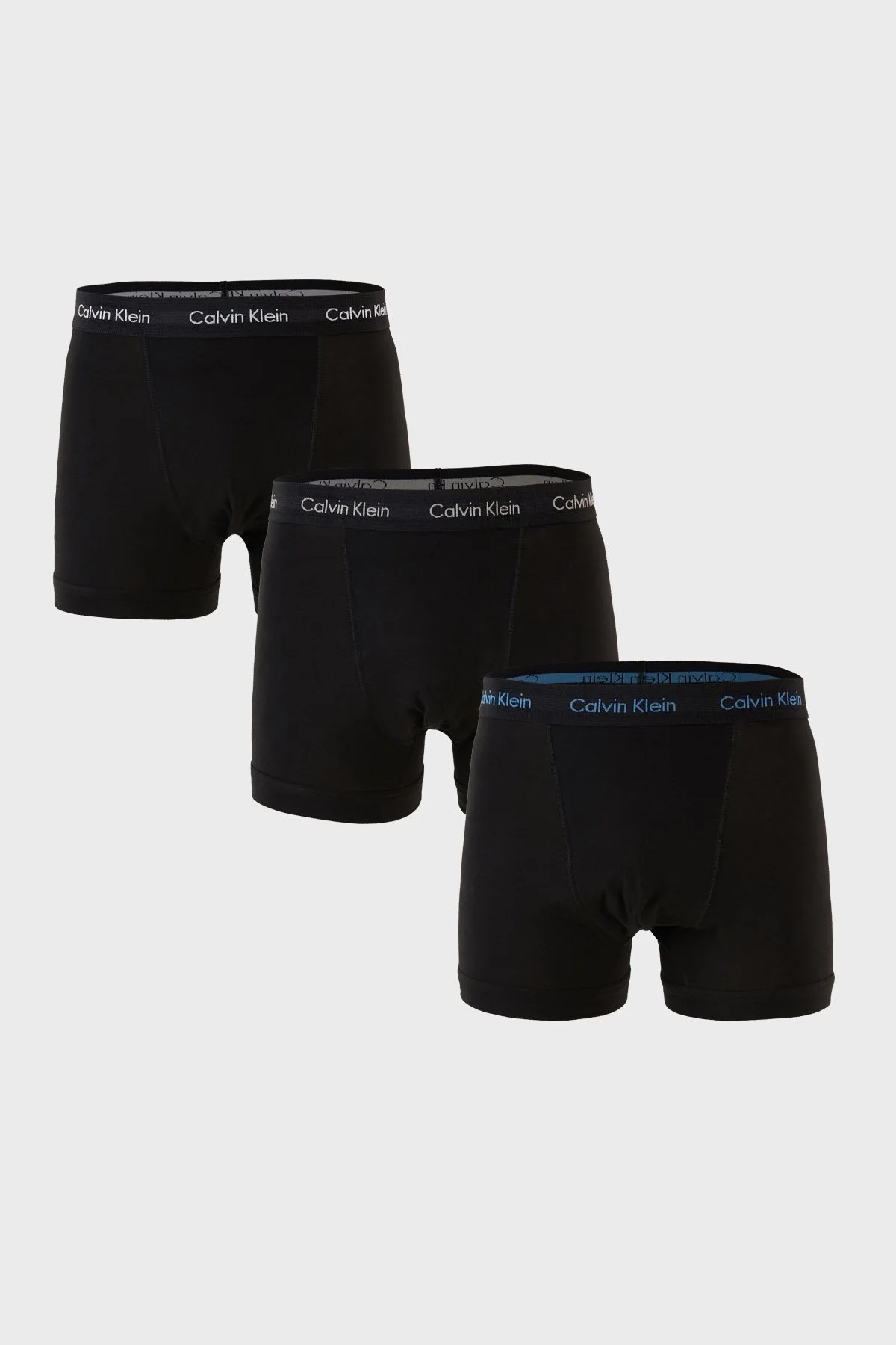 Calvin Klein Logolu Pamuklu 3 Pack 0000U2662GCB7 Erkek Boxer 0000U2662G CB7 SİYAH - 1