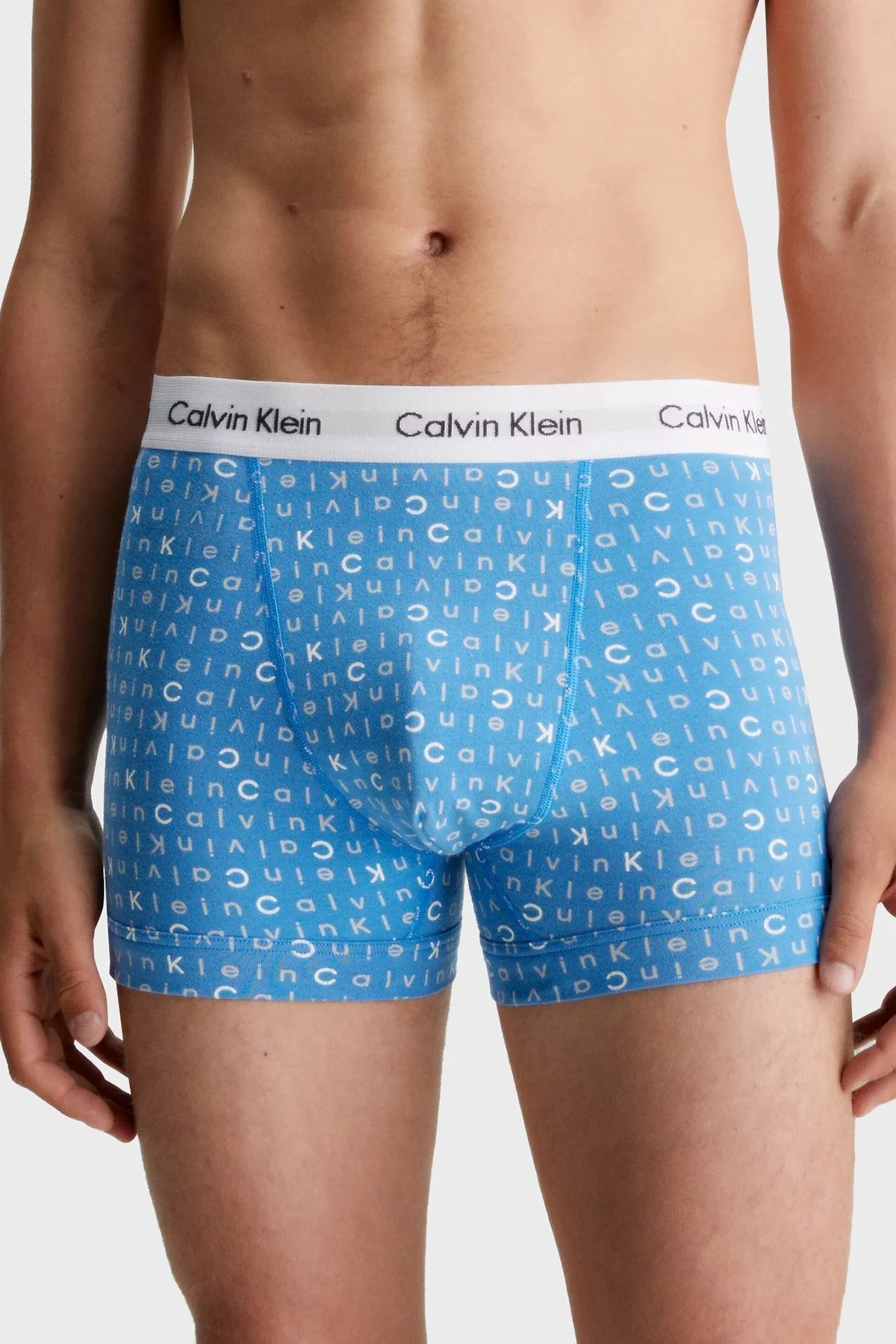 Calvin Klein Logolu Pamuklu 3 Pack 0000U2662GH4Y Erkek Boxer 0000U2662G H4Y Siyah-Lacivert-Beyaz - 2