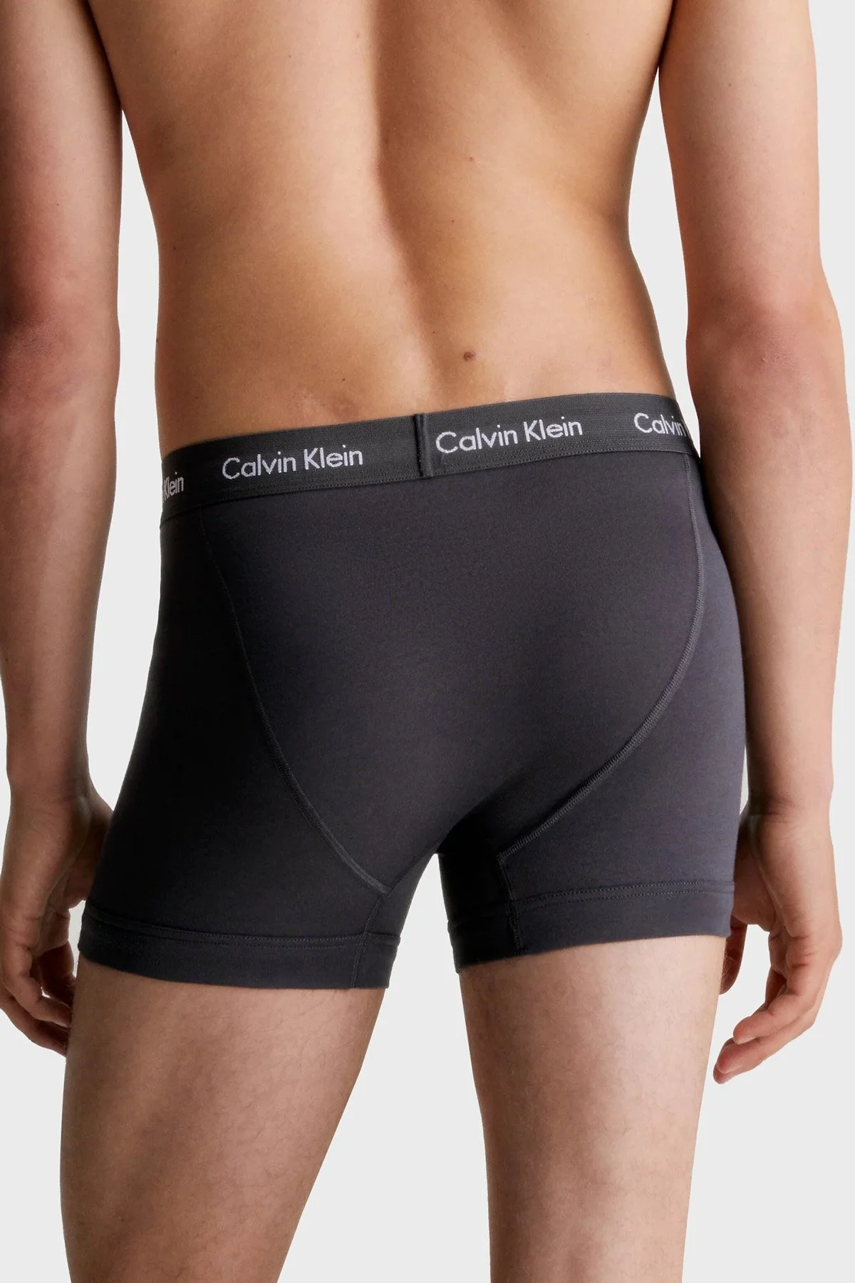 Calvin Klein Logolu Pamuklu 3 Pack 0000U2662GH4Y Erkek Boxer 0000U2662G H4Y Siyah-Lacivert-Beyaz - 3