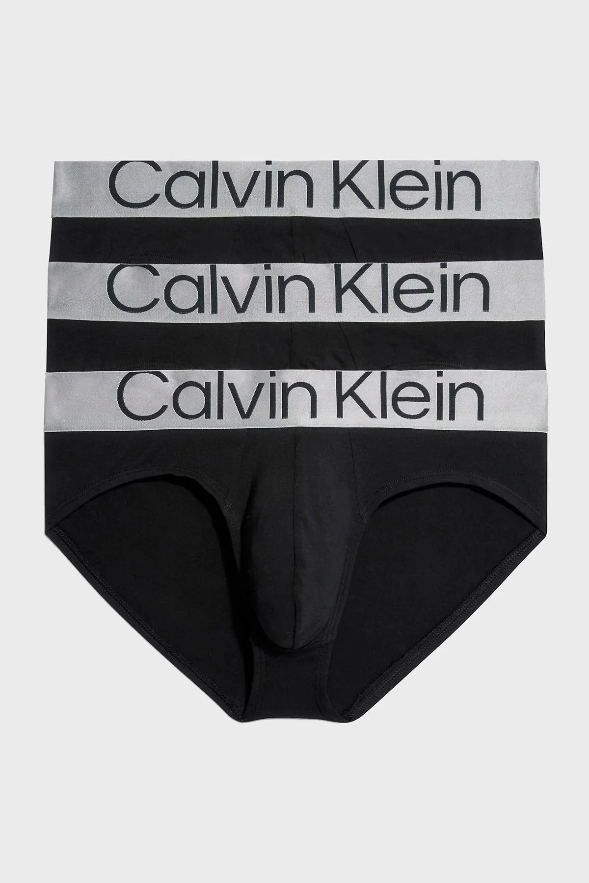 Calvin Klein Logolu Pamuklu 3 Pack 000NB3129A7V1 Erkek Slip 000NB3129A 7V1 SİYAH - 1