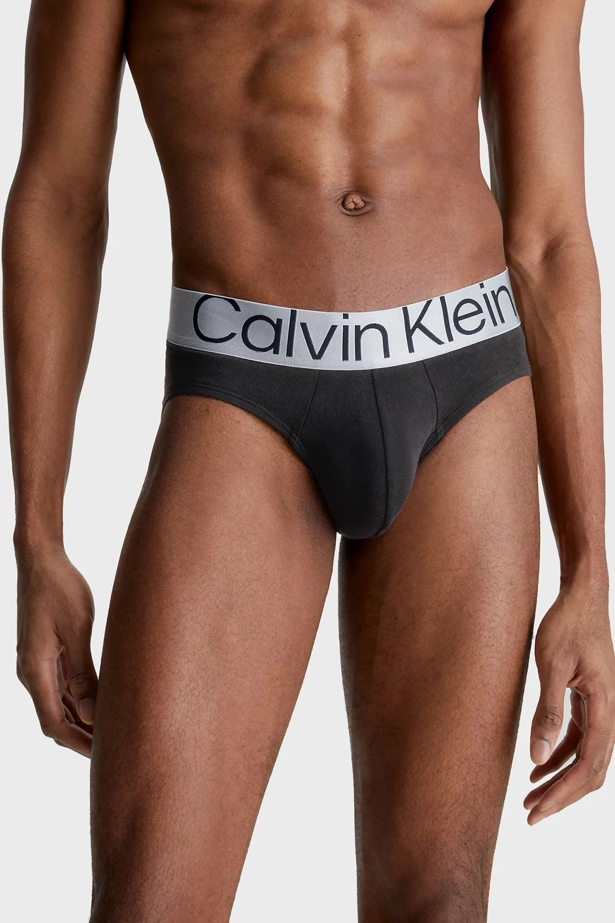 Calvin Klein Logolu Pamuklu 3 Pack 000NB3129A7V1 Erkek Slip 000NB3129A 7V1 SİYAH - 2
