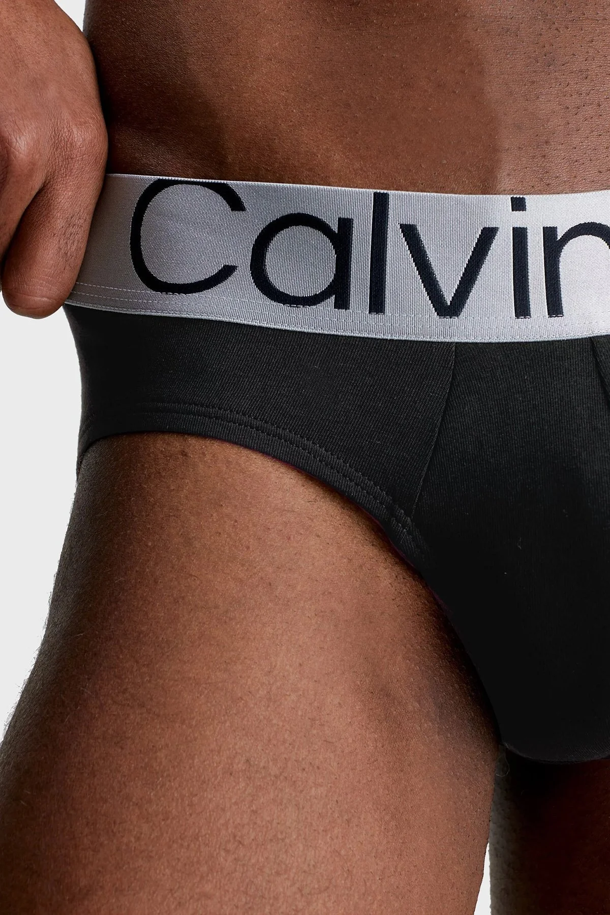 Calvin Klein Logolu Pamuklu 3 Pack 000NB3129A7V1 Erkek Slip 000NB3129A 7V1 SİYAH - 4