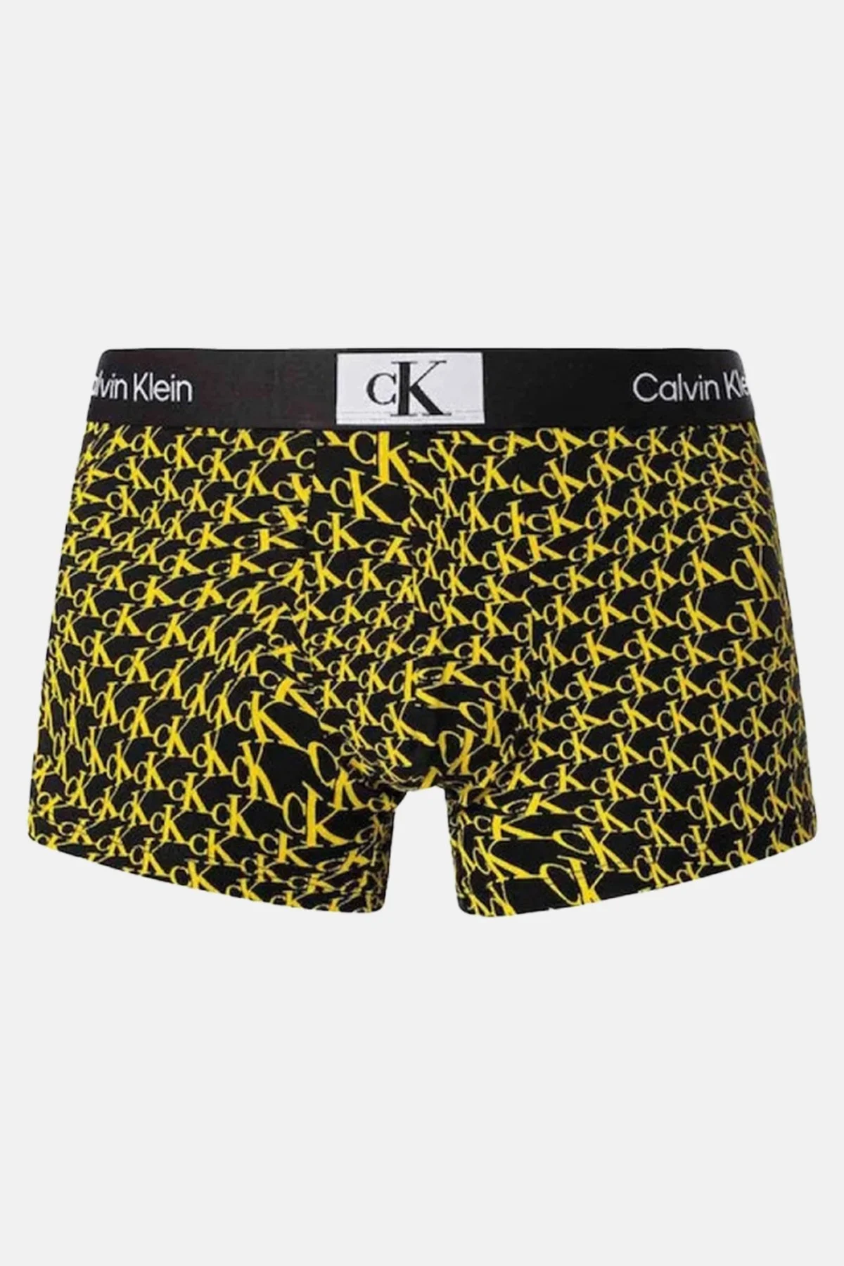 Calvin Klein Logolu Pamuklu 3 Pack 000NB3528ADXT Erkek Boxer 000NB3528A DXT SİYAH-SARI - 5