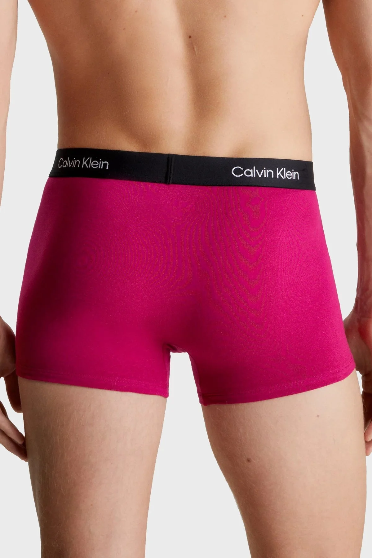 Calvin Klein Logolu Pamuklu 3 Pack 000NB3528EMRS Erkek Boxer 000NB3528E MRS Siyah-Fuşya - 3